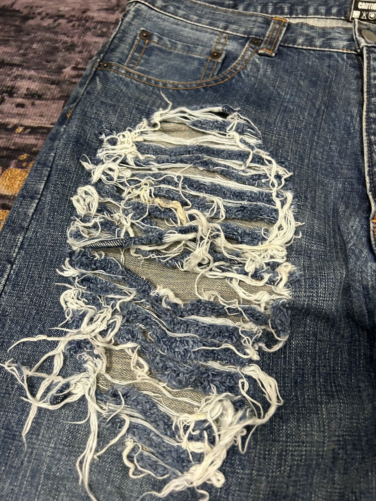 Bounty Hunter Bounty Hunter Japan Madness Ripped Jeans Size US 35 - 9 Thumbnail