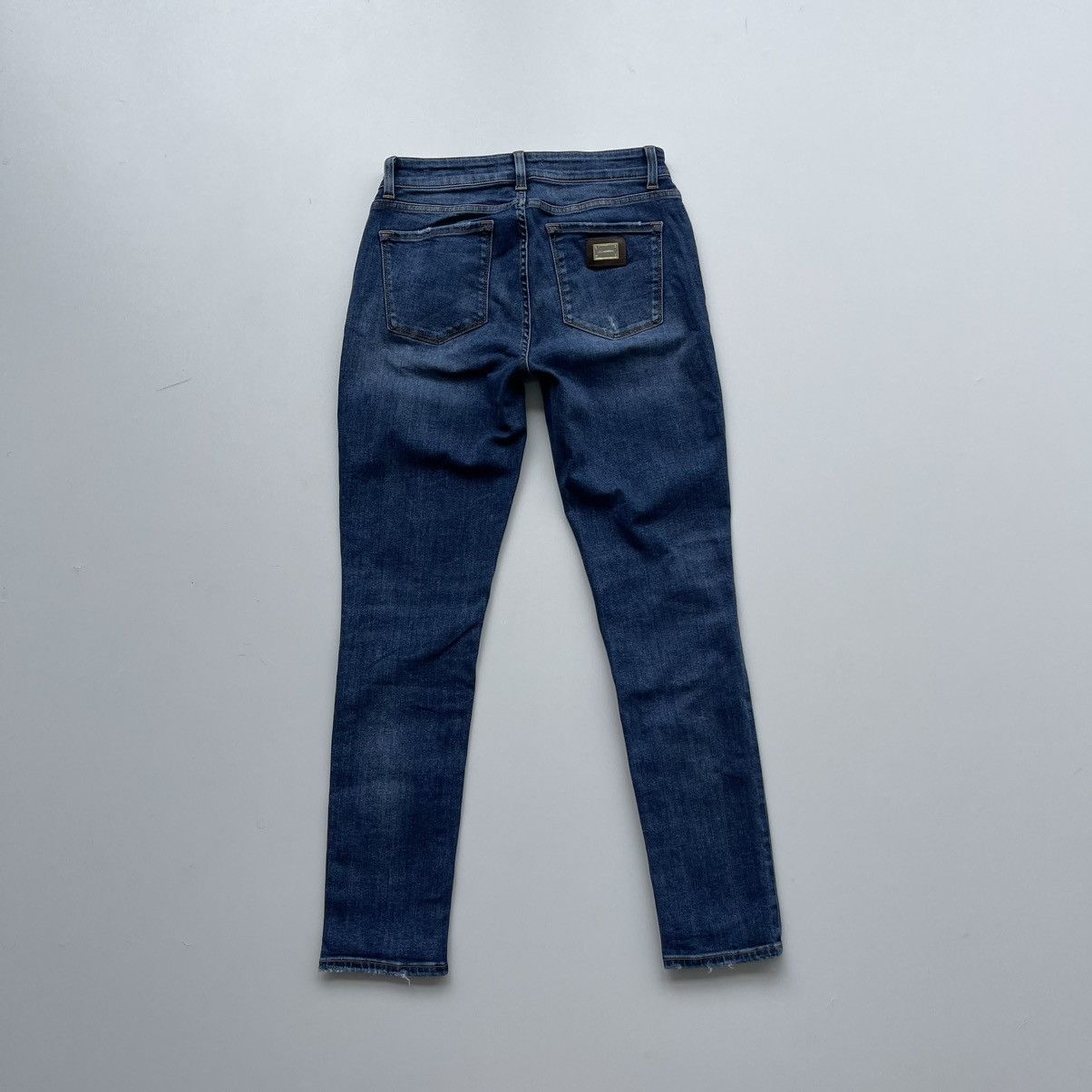 Dolce & Gabbana Dolce & Gabbana Distressed Slim Fit Straight Jeans Blue Size 28" / US 6 / IT 42 - 3 Thumbnail