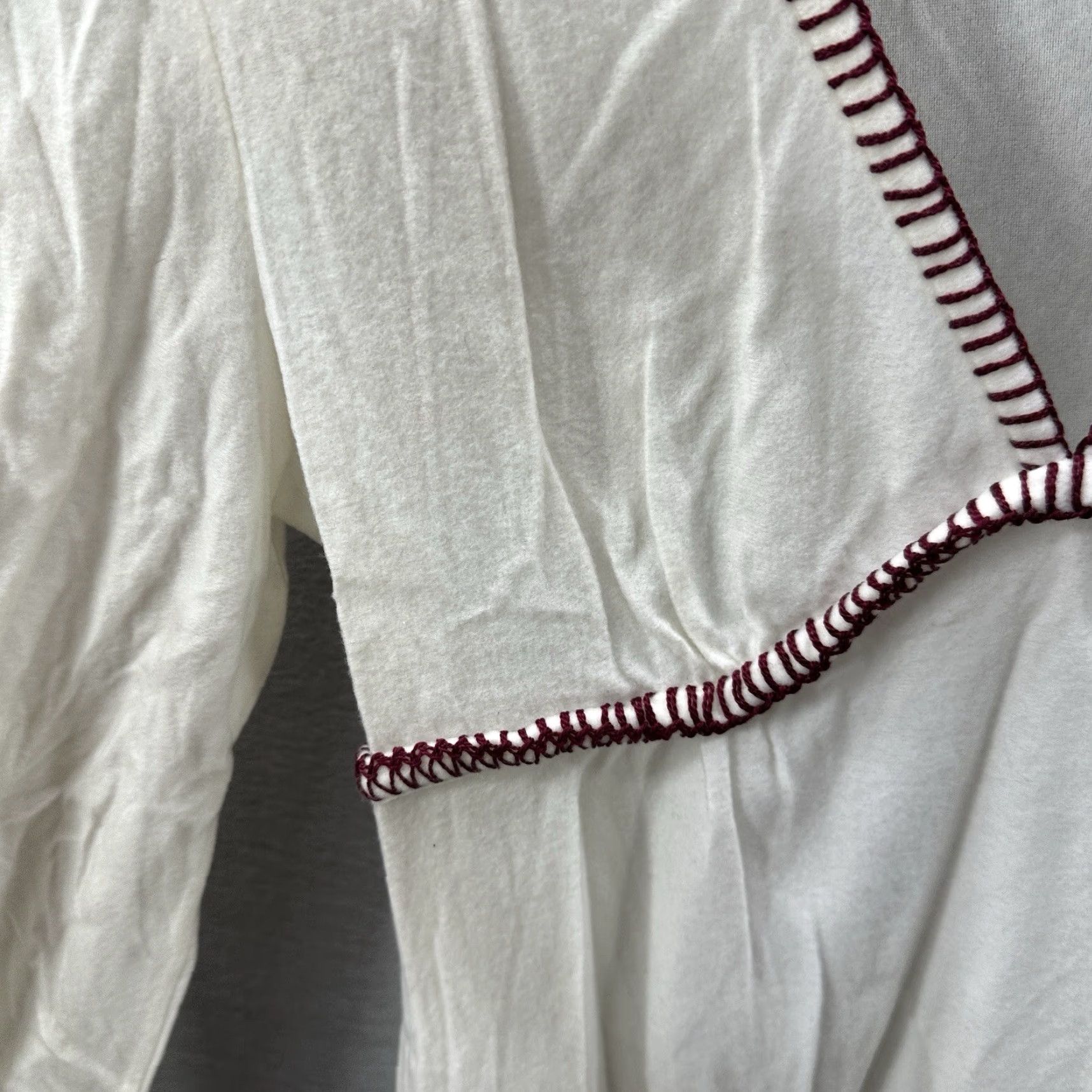 Vintage VINTAGE Vassarette Nightgown Womens Adult Medium Ivory Flannel Solid 80s 90s Cottagecore Empire Waist Size ONE SIZE - 6 Thumbnail