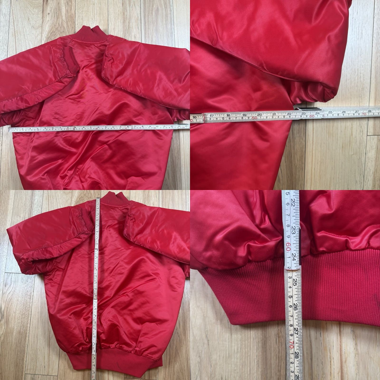 Vintage VINTAGE VTG Art Cadillac Chevy Satin Bomber Jacket Mens Medium Red Button Jacket Mens Red Satin Bomber Art Cadillac Chevy Size US M / EU 48-50 / 2 - 8 Thumbnail