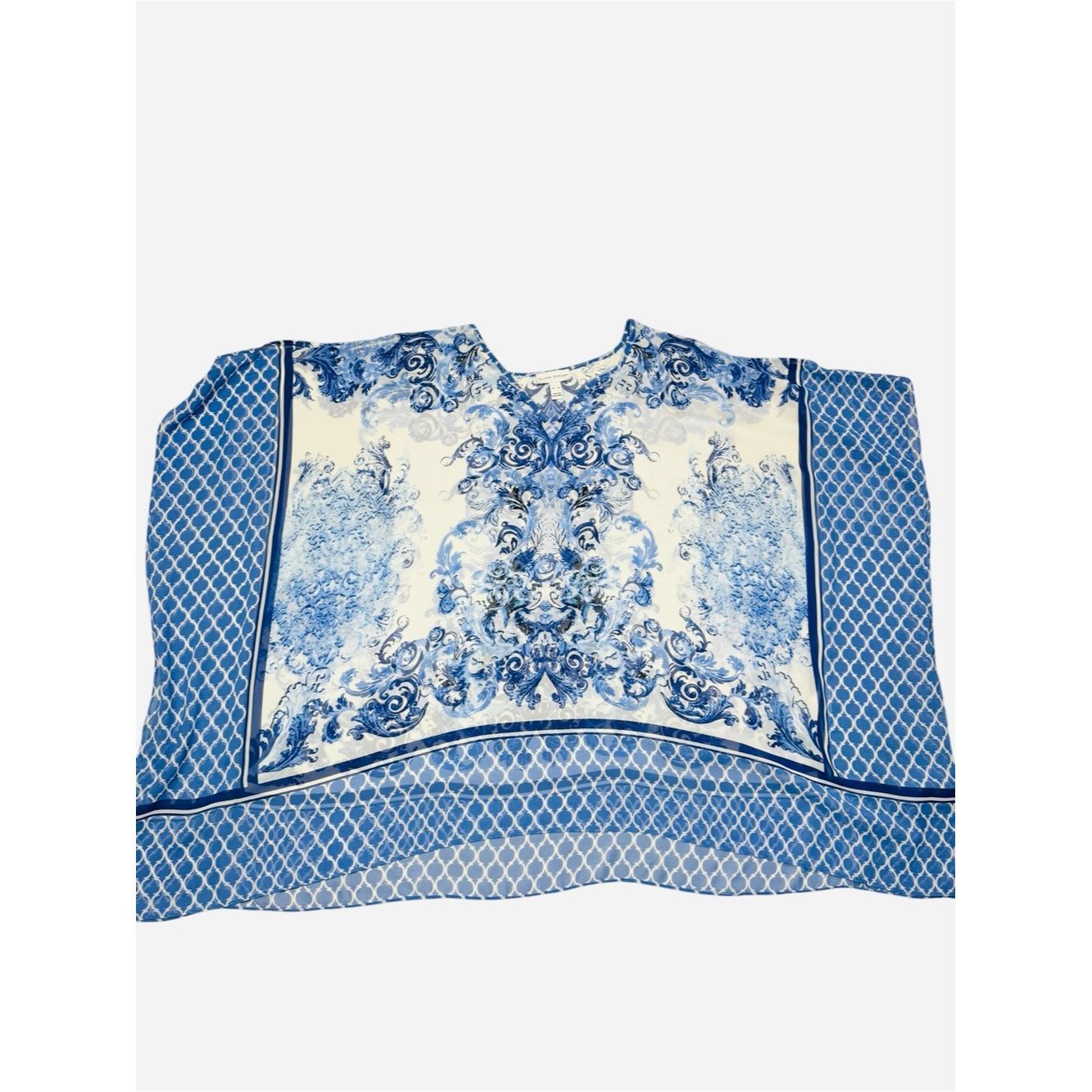 Other Susan Graver Sheer Chiffon Cold Shoulder Scarf Top and Tank Size XL / US 12-14 / IT 48-50 - 3 Thumbnail