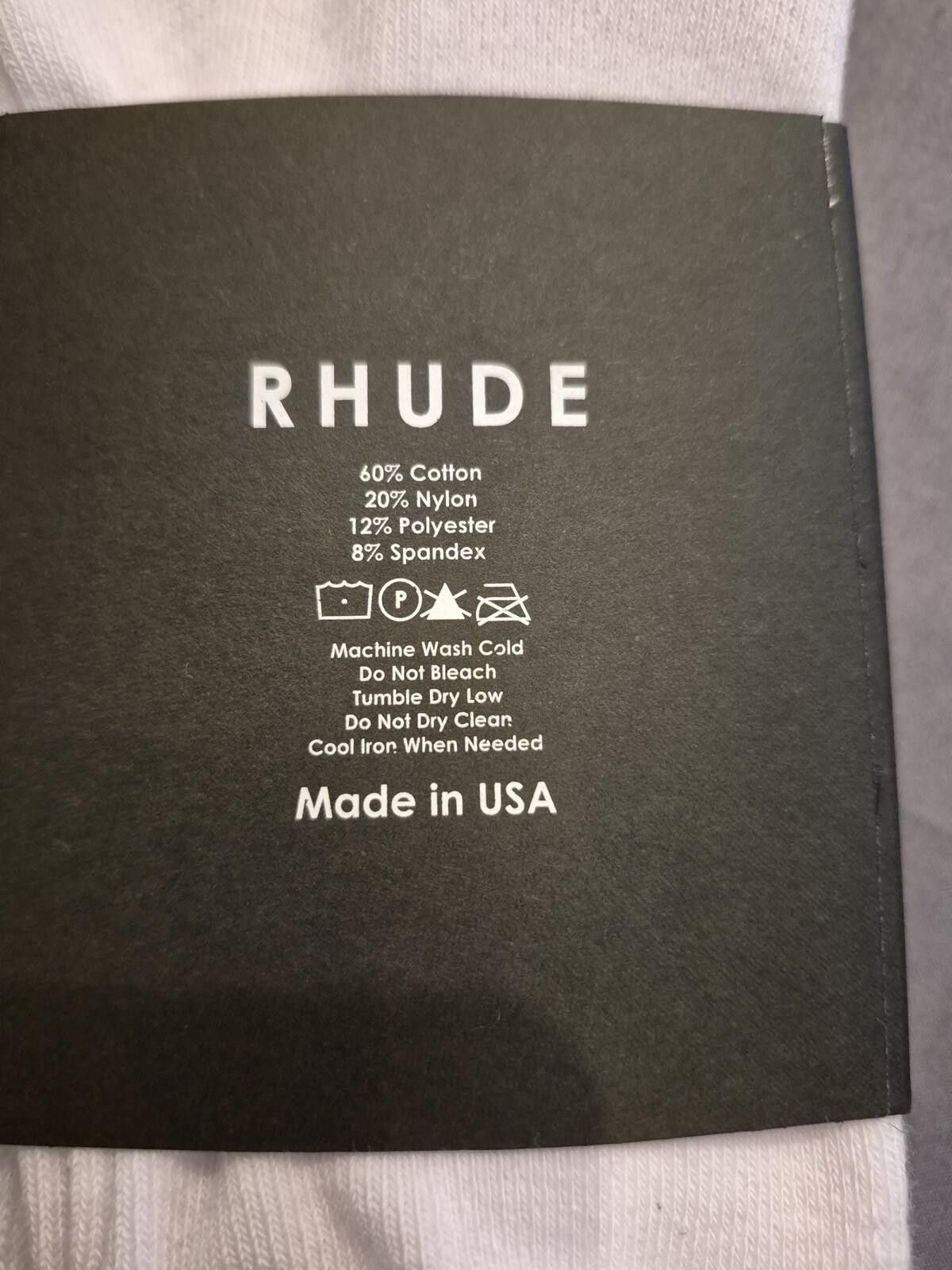 Rhude Rhude White Mustard Socks Size ONE SIZE - 4 Thumbnail