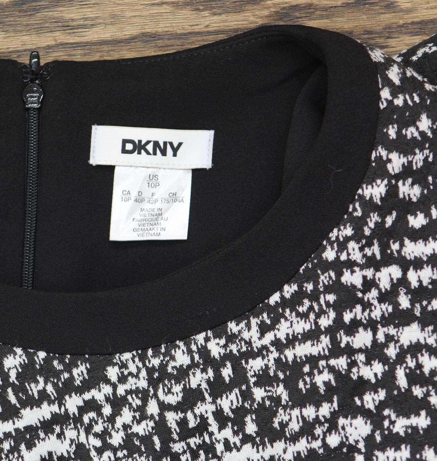 DKNY Nwt Dkny Flare Sleeveless Cocktail Dress Black / White 10p Size L / US 10 / IT 46 - 5 Thumbnail