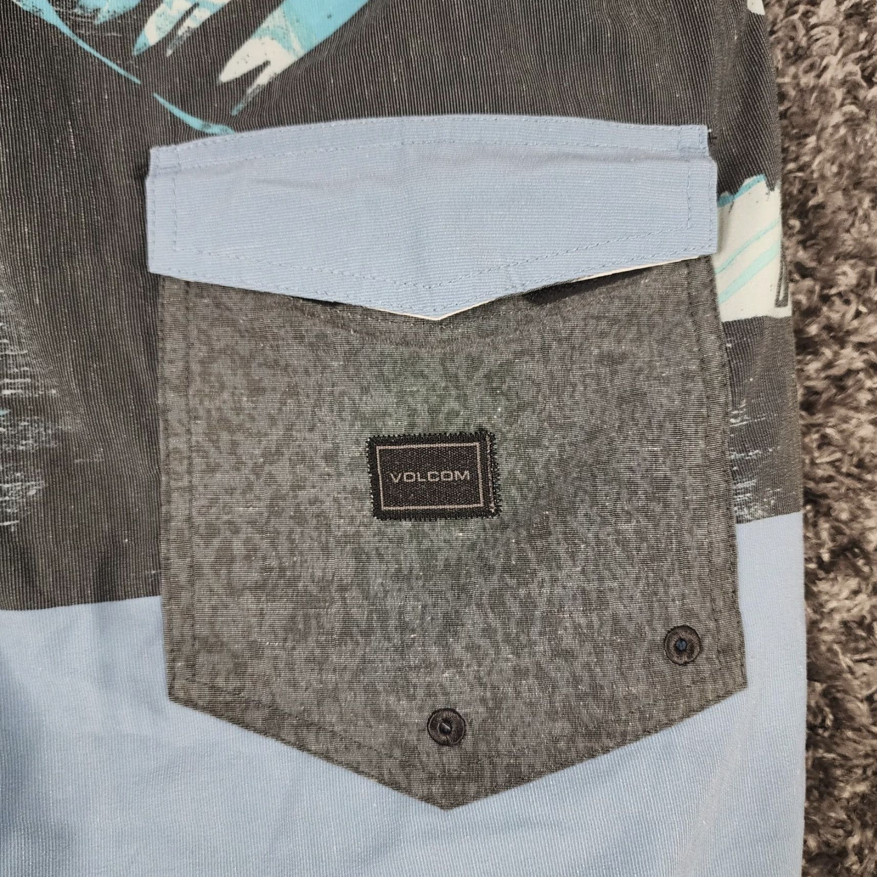 Volcom Volcom Stoneys Board Shorts Mens 38 Blue Black Size US 38 / EU 54 - 6 Thumbnail