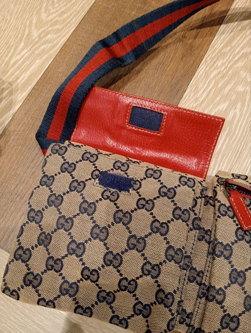 Gucci GUCCI GG CANVAS WEB DOUBLE POCKET BELT BAG Size ONE SIZE - 12 Thumbnail