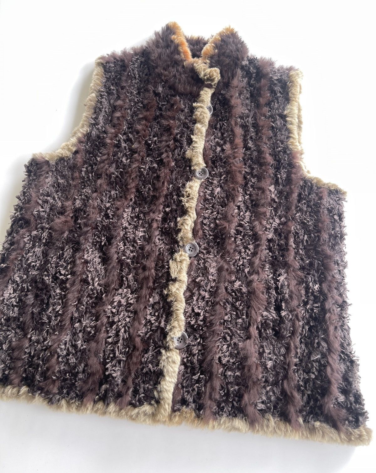 Japanese Brand Rosase Club Rabbit Fur Reversible Vest Jacket Size L / US 10 / IT 46 - 3 Thumbnail