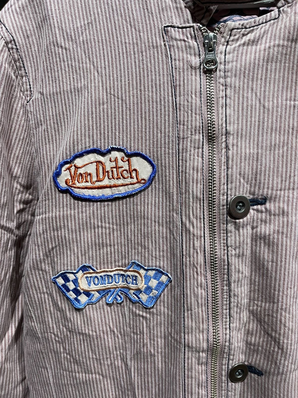 Vintage × Von Dutch Von Dutch Kustom Made Workwear Jacket 00s Size L / US 10 / IT 46 - 4 Thumbnail