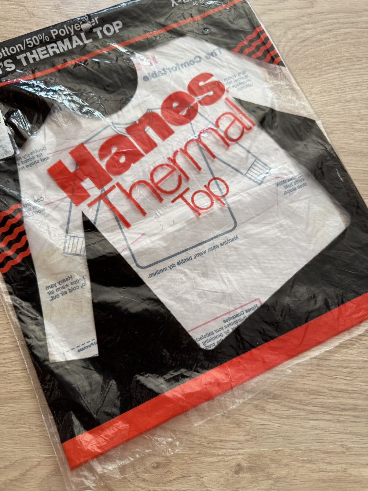 Hanes Vintage 80’s Hanes Long John Thermal 50/50 USA Long Sleeve Size US XL / EU 56 / 4 - 4 Thumbnail