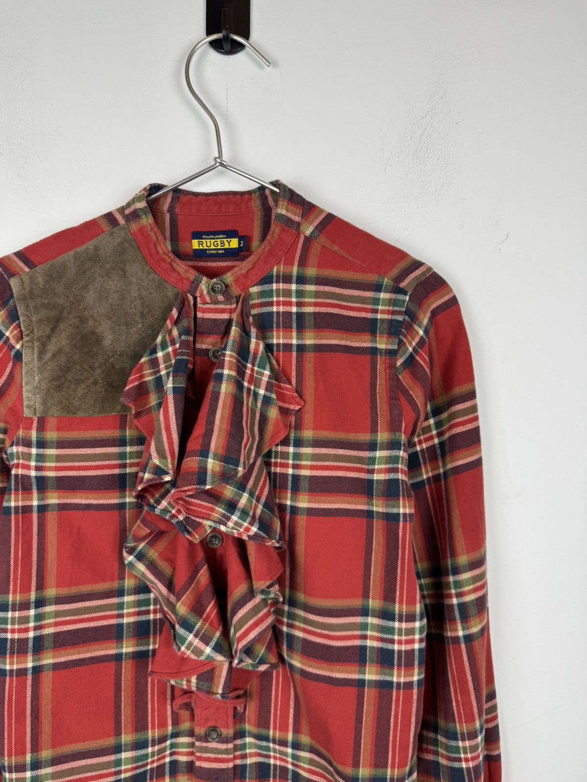 Polo Ralph Lauren Woman’s Ralph Lauren Rugby Pastel Plaid Long Sleeve Shirt Size XS / US 0-2 / IT 36-38 - 2 Thumbnail