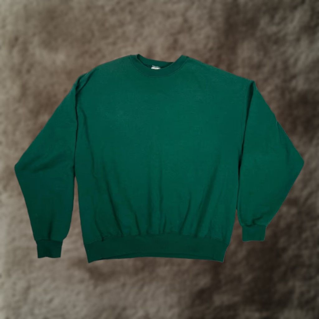 Hanes VINTAGE Hanes Sweatshirt Mens 2XL Green Blank Fleece Crewneck Pullover Size US XXL / EU 58 / 5 - 1 Thumbnail