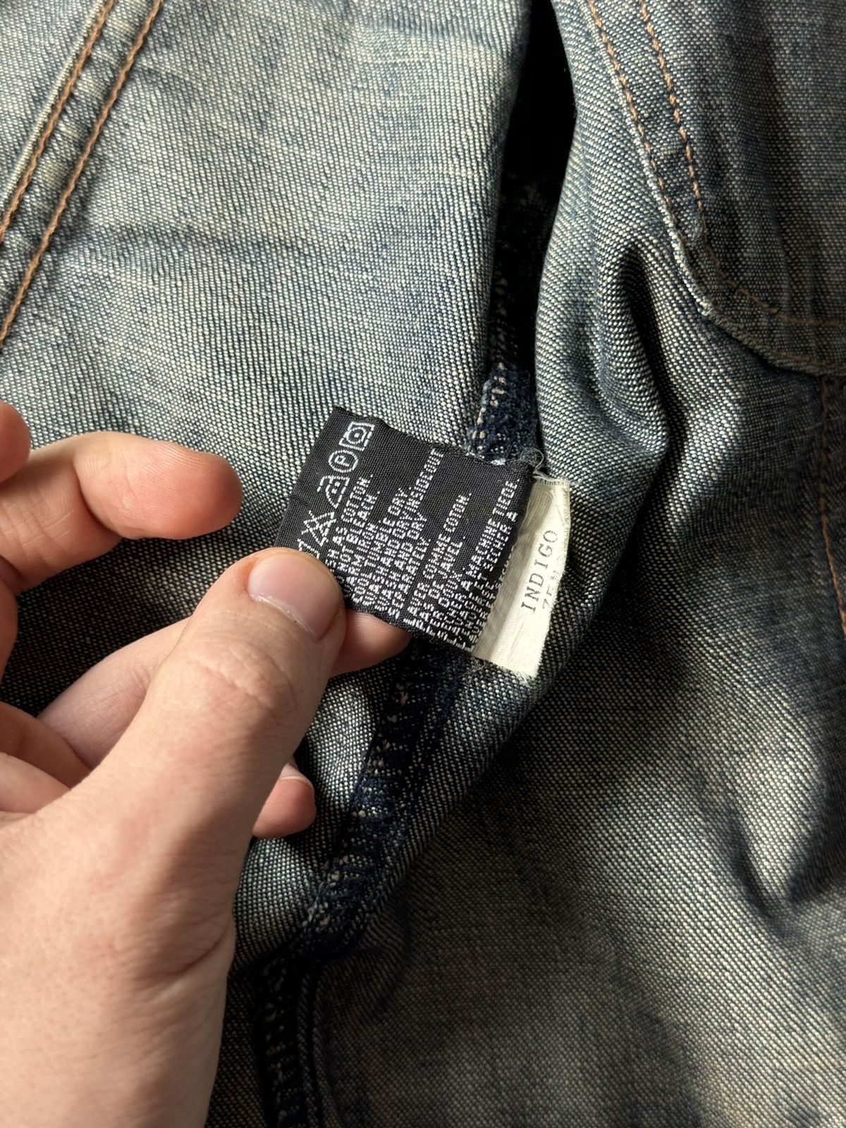 Hysteric Glamour Japanese Dyed Distressed Faded Washed Denim Trucker Jacket Size US M / EU 48-50 / 2 - 14 Thumbnail