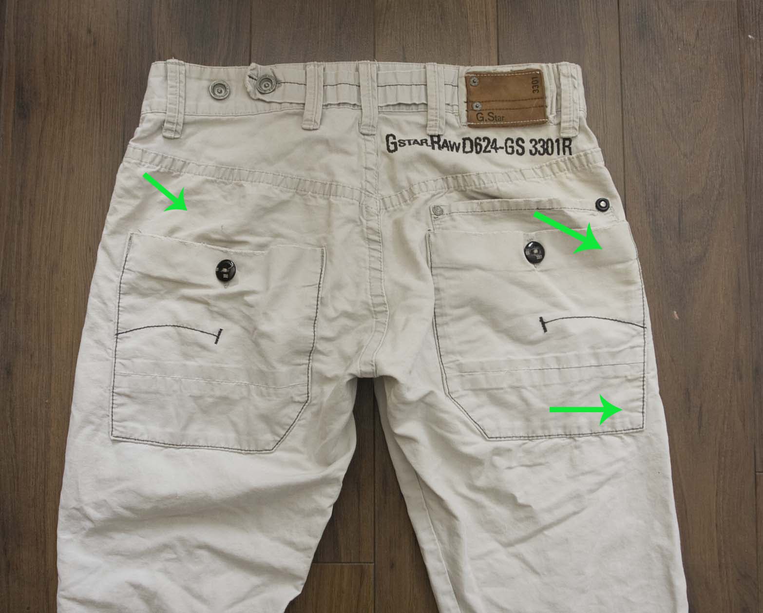 G-Star G Star Pants D624-GS 3301R Size 32x29 Distressed Stain Size US 32 / EU 48 - 3 Thumbnail