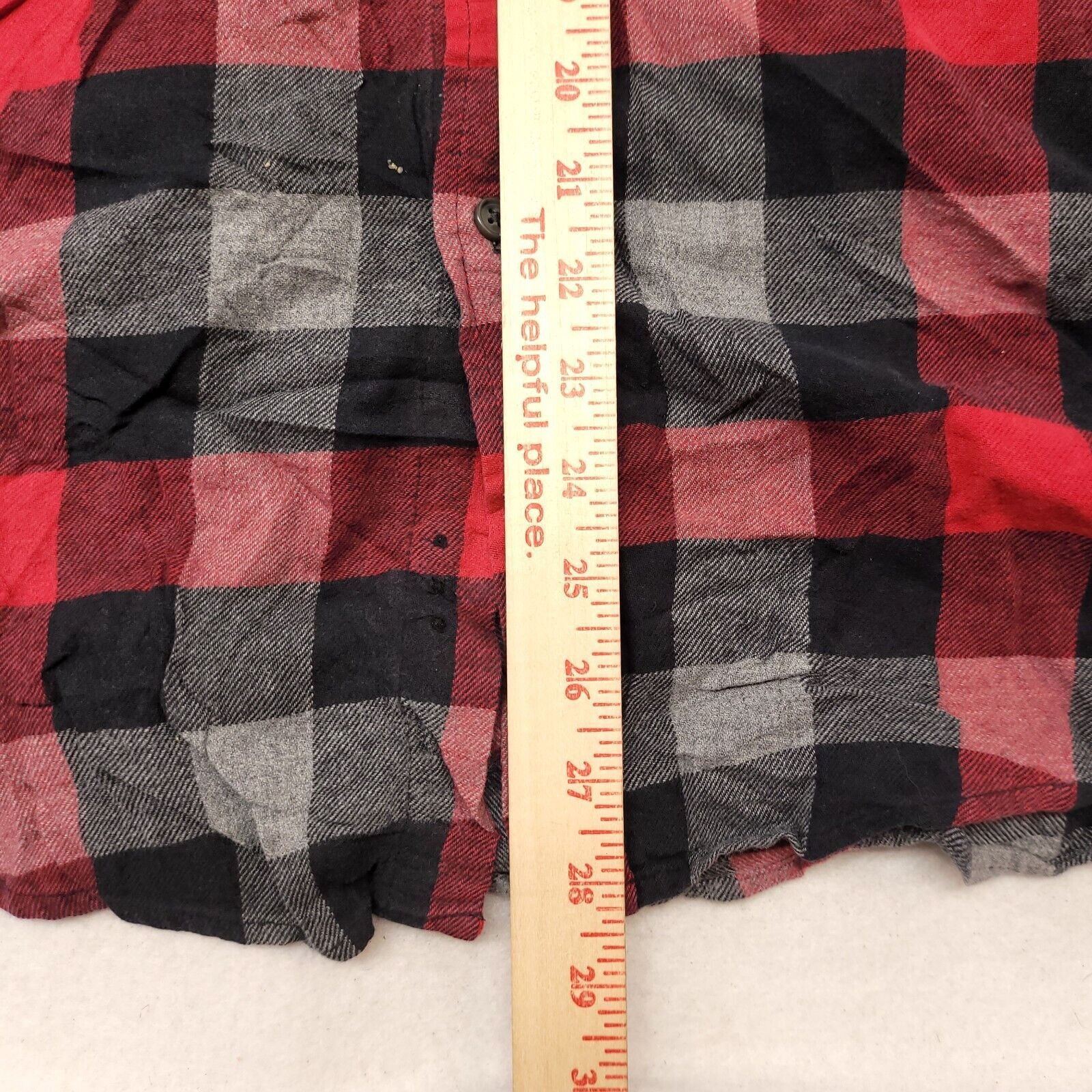 Croft & Barrow Croft & Barrow Gingham Flannel Shirt Mens Size L Red Black Size US L / EU 52-54 / 3 - 8 Thumbnail