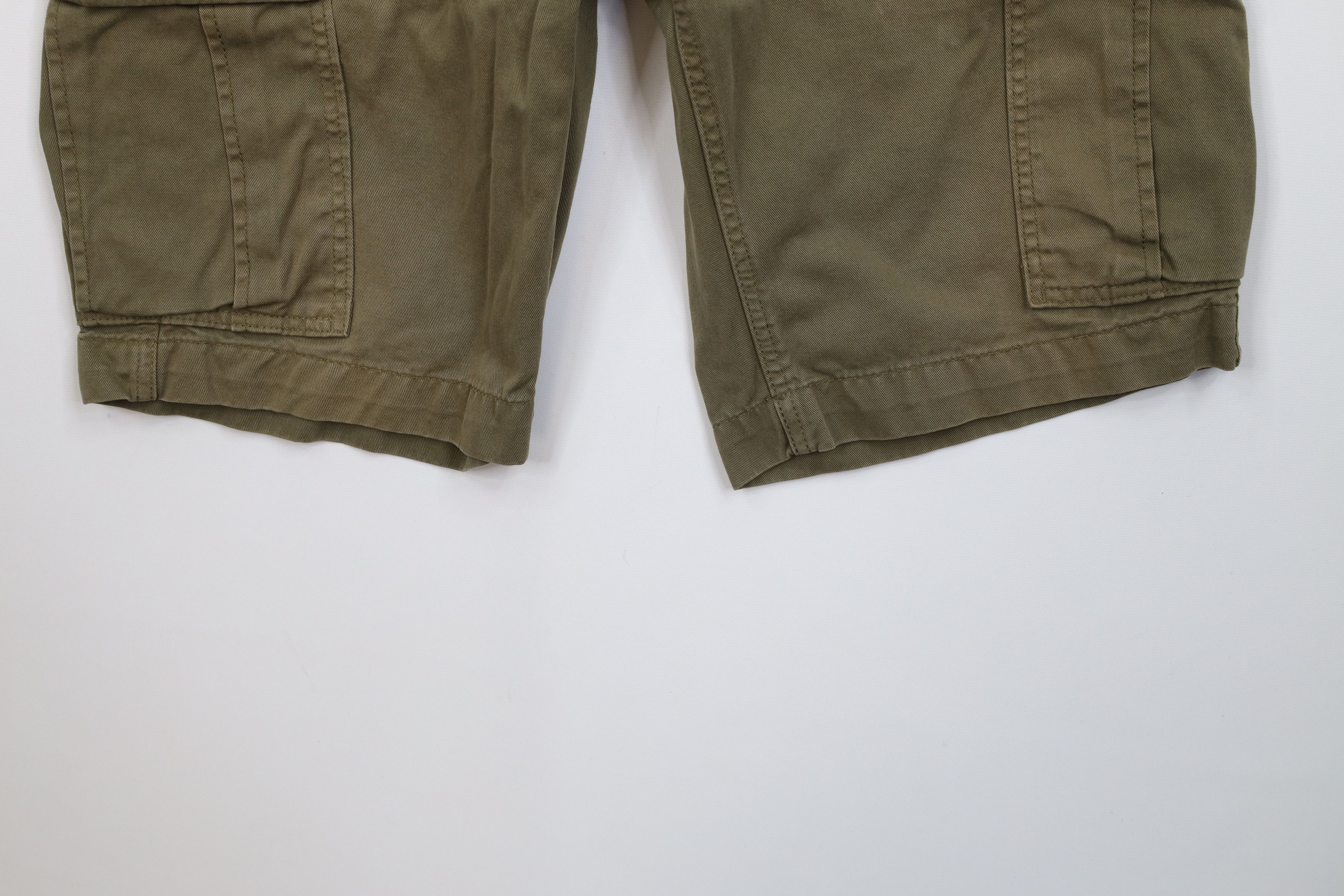 Lands' End Vintage 90s Lands End Heavyweight Cargo Shorts Green Cotton Size US 36 / EU 52 - 4 Thumbnail