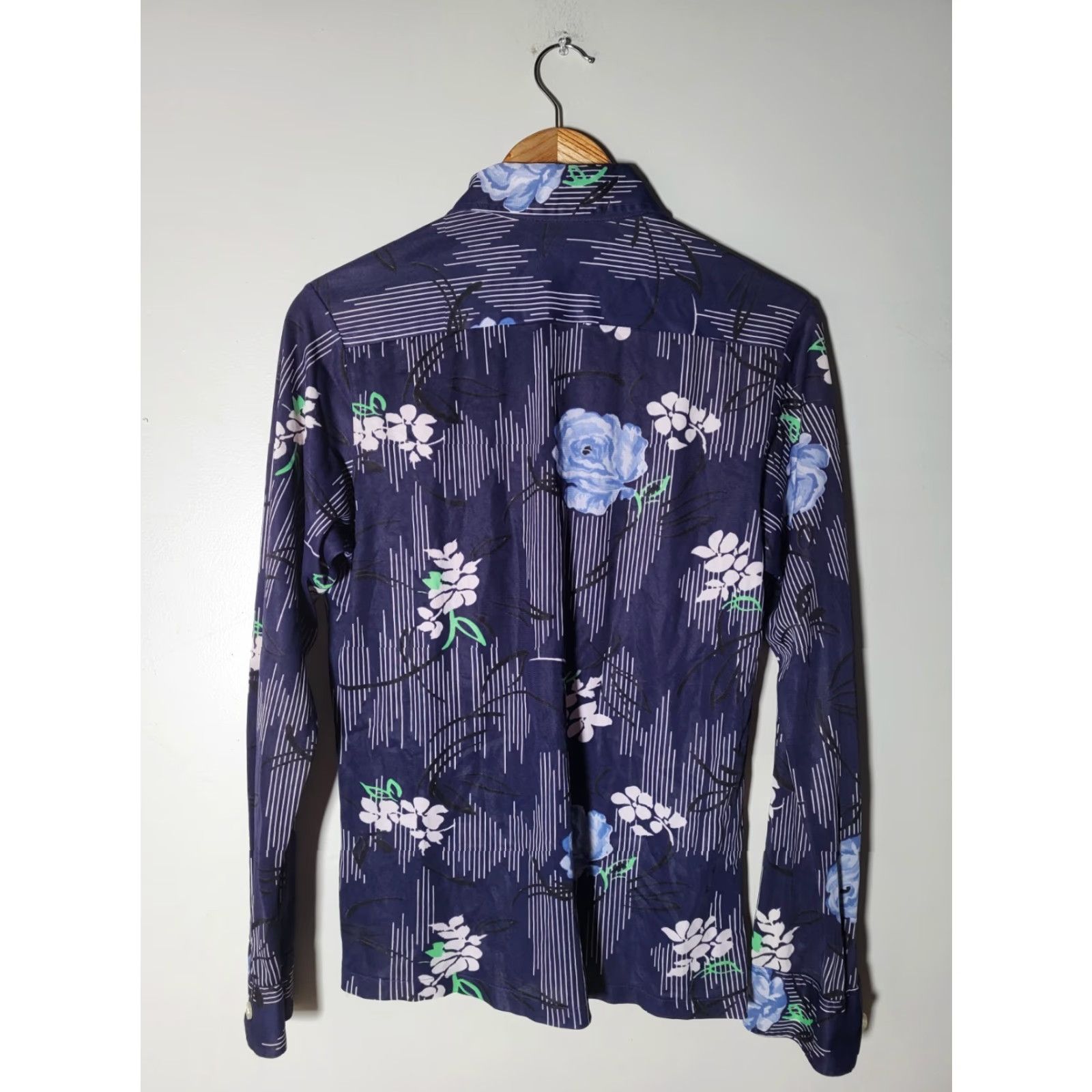 Atomic S Mens Sterns Vintage Atomic Psychedelic Trippy Disco Floral Shirt Long sleeve Size US S / EU 44-46 / 1 - 5 Thumbnail