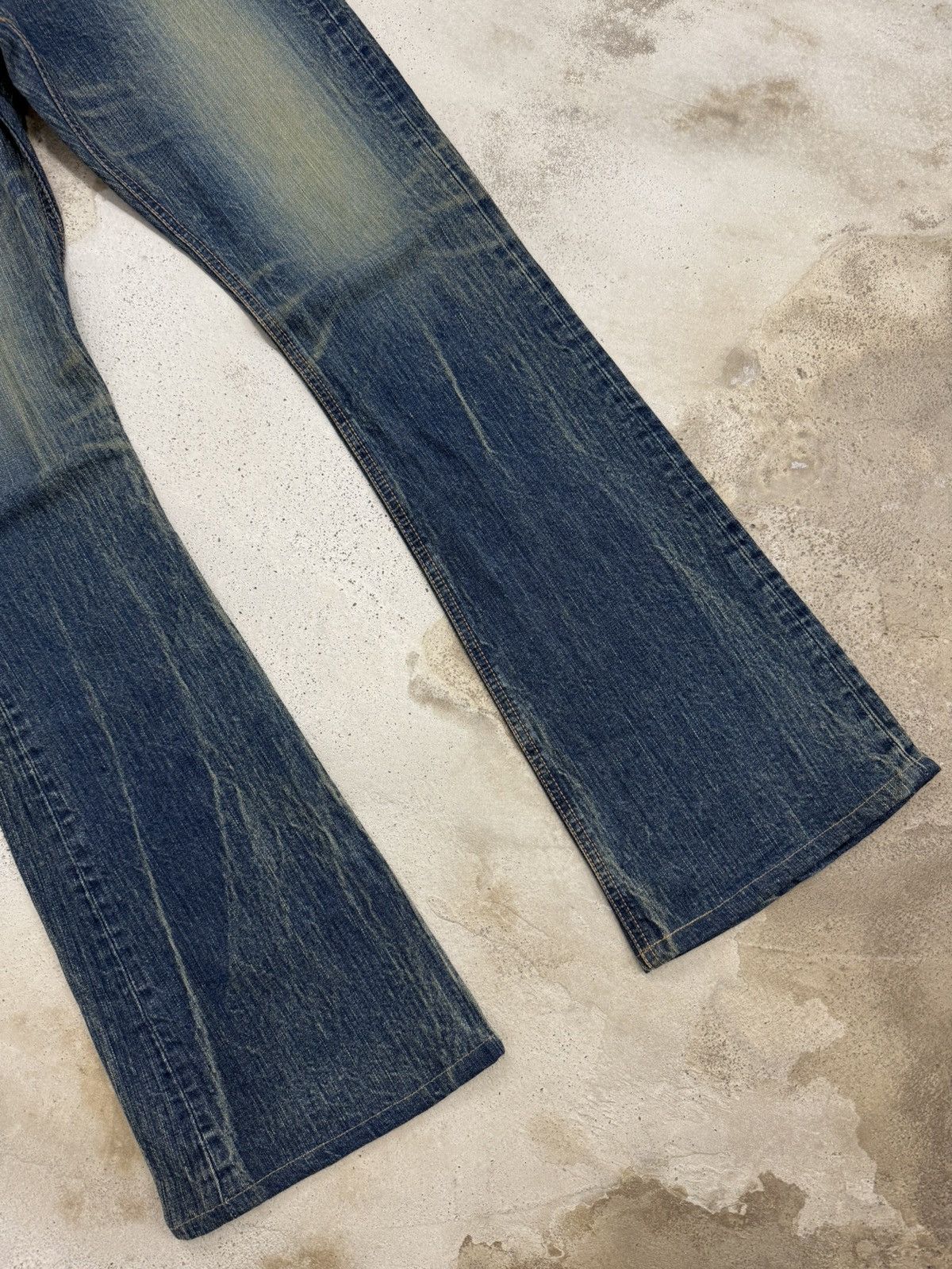Edwin Vintage Miss 503 Rude Flare Mudwash Unisex Denim Japan Size 29" - 4 Thumbnail