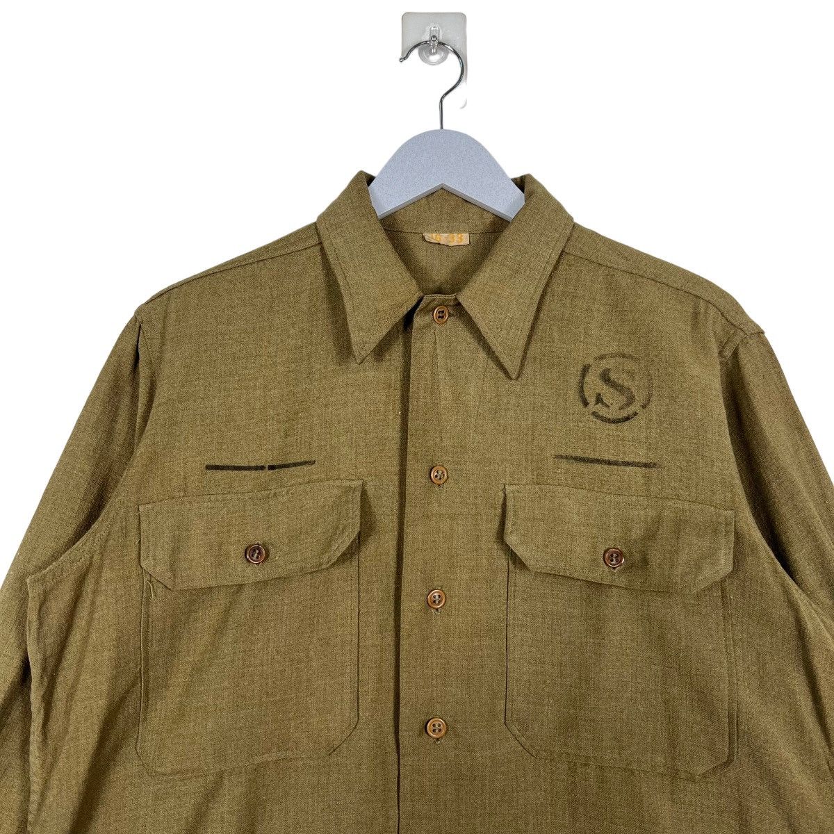 Vintage 🔥 RARE VINTAGE WWll WOOL SHIRT Size US M / EU 48-50 / 2 - 3 Thumbnail