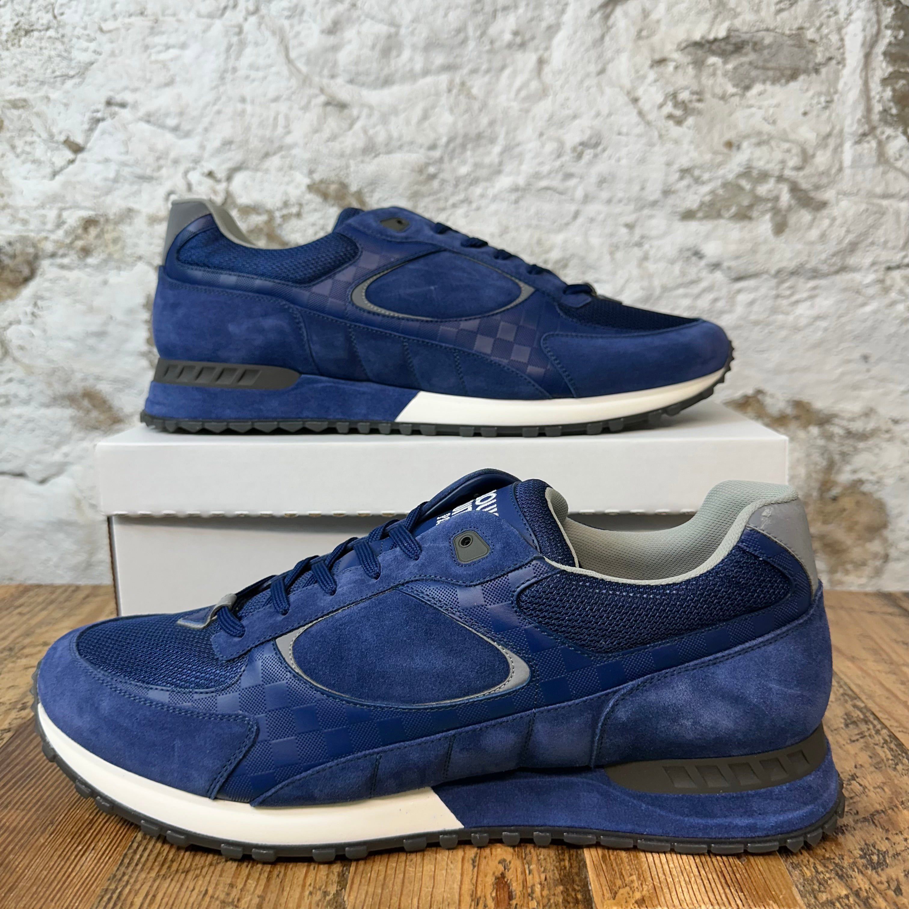 Louis Vuitton Louis Vuitton Blue Suede Runaway Sneaker Sz 13.5(12LV) NEW Size US 13 / EU 46 - 1 Thumbnail