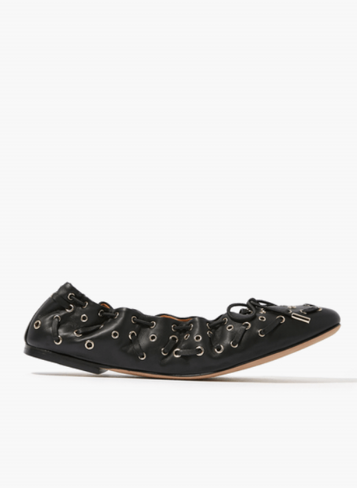 image of Chloe O1Loc1C0424 Oracia Ballerinas In Black Shoes, Women's (Size 10)