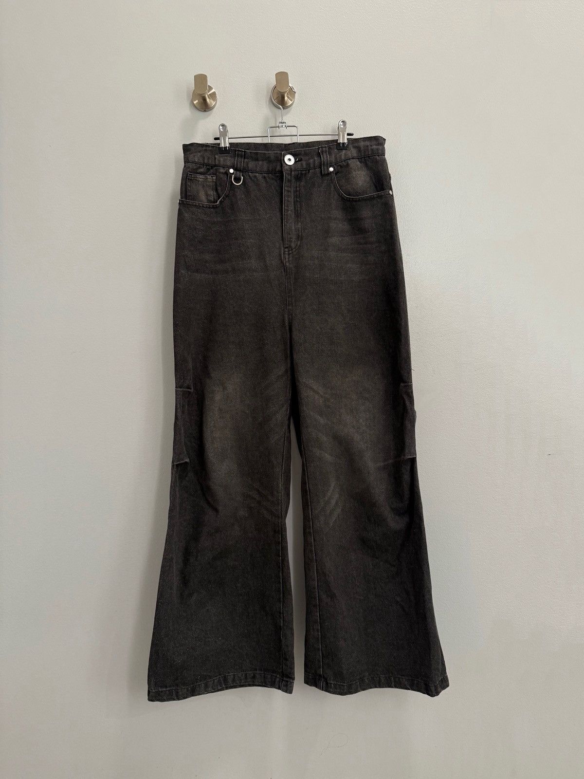 Other Wide Legged Black Denim Jeans Size 30" / US 8 / IT 44 - 1 Thumbnail