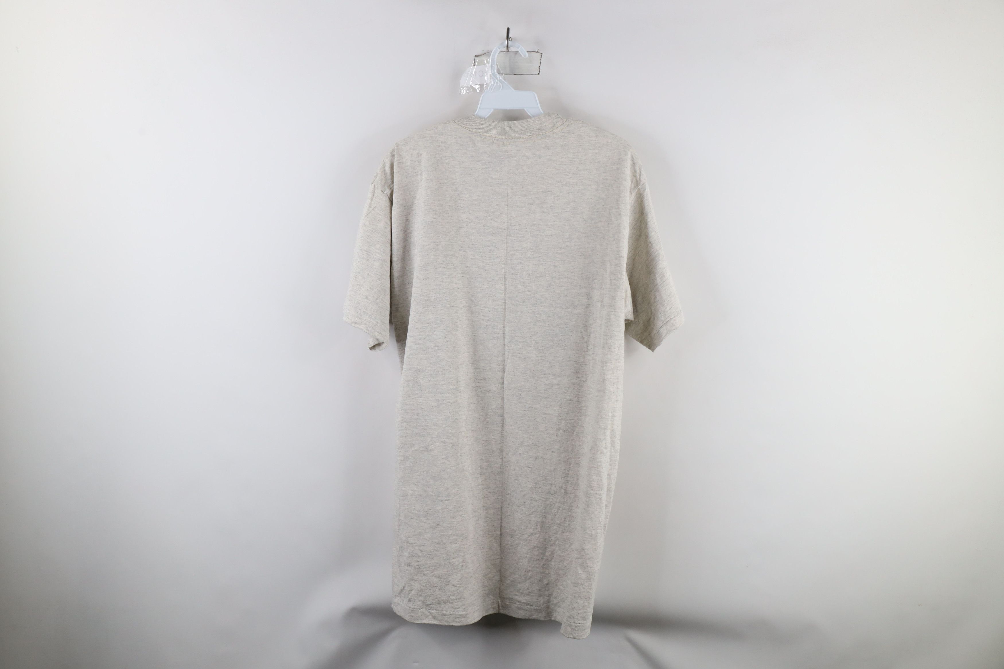 Vintage Vintage 90s Streetwear Heavyweight Cotton T-Shirt Gray USA Size US L / EU 52-54 / 3 - 6 Thumbnail