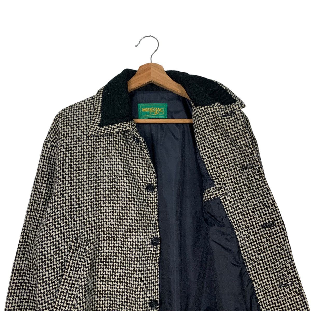 Japanese Brand MEN’S JAC Houndstooth Button Collared Wool Jacket #2078-C91 Size US M / EU 48-50 / 2 - 10 Thumbnail