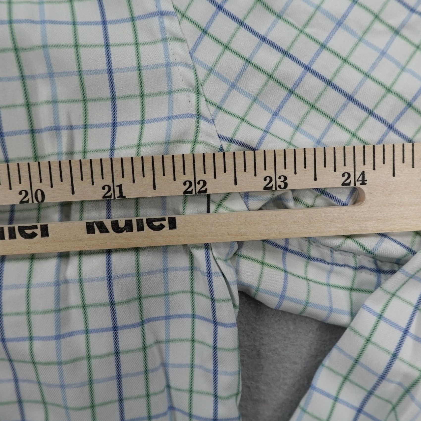 johnnie-O Johnnie-O Shirt Mens Large White Blue Green Plaid Prep-Formance Button Up Flex Size US L / EU 52-54 / 3 - 4 Thumbnail