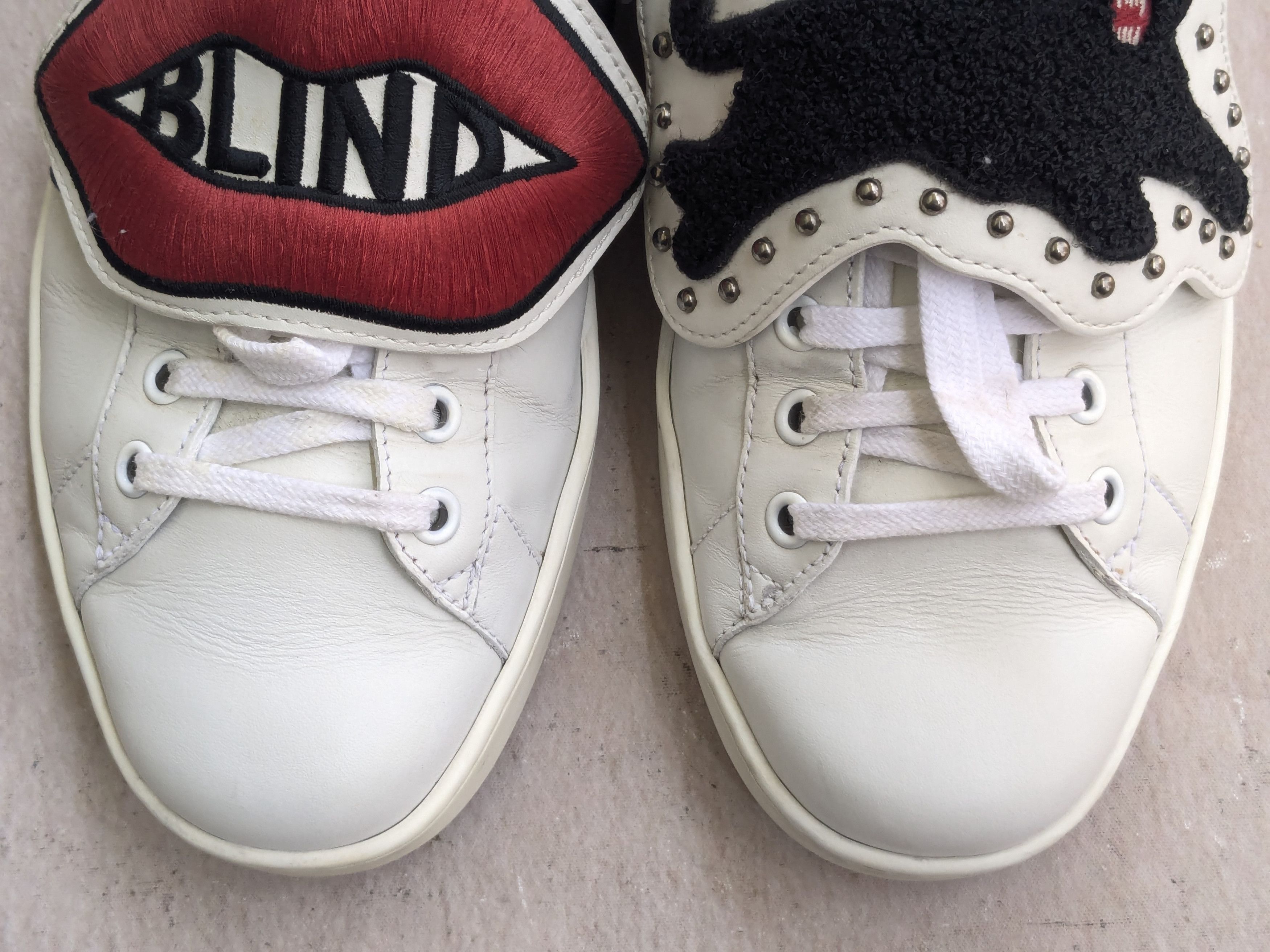 Gucci Gucci Ace Sneakers Cat 9 Logo Low Tops 477107 Size US 9 / EU 42 - 4 Thumbnail