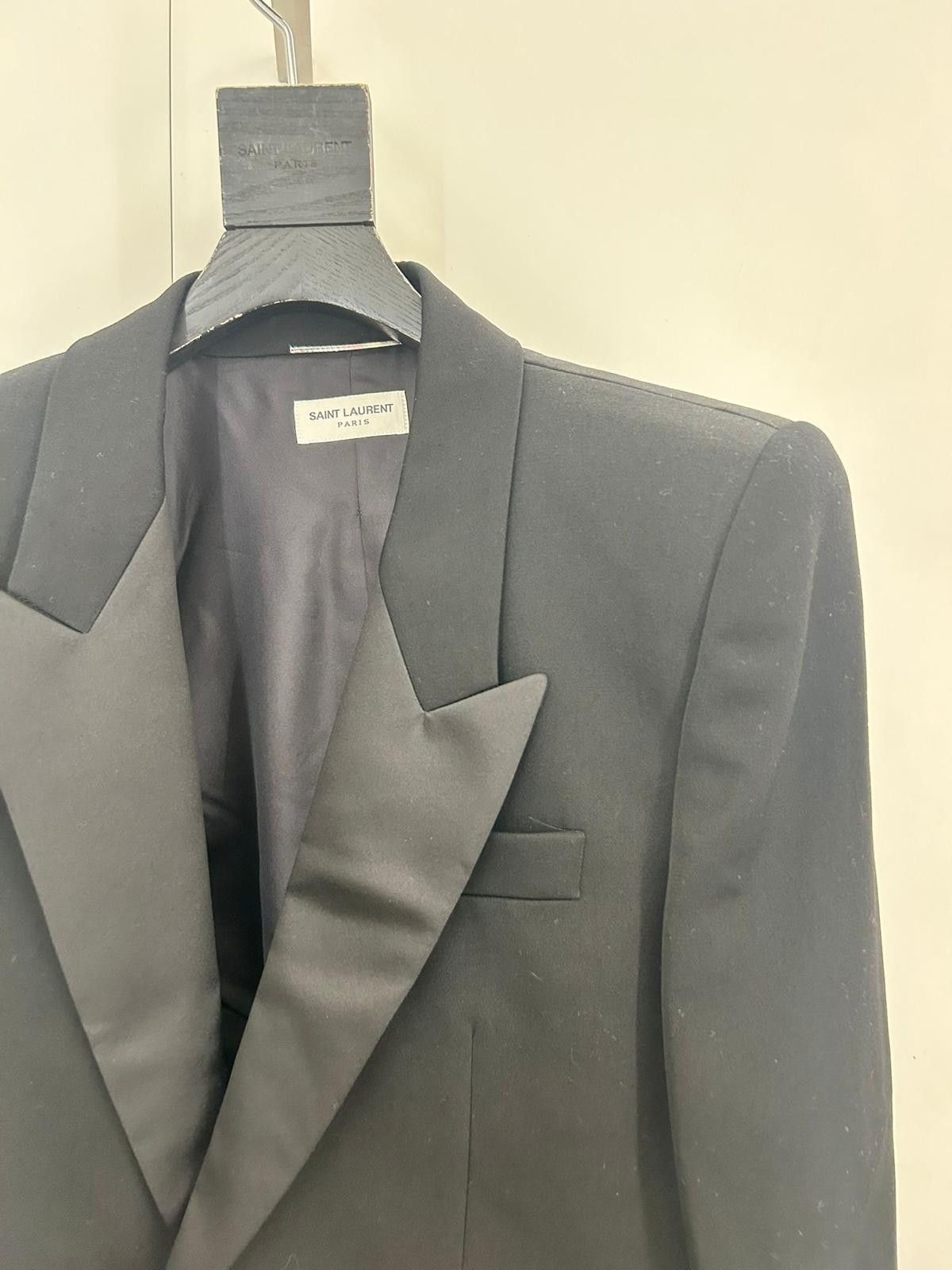 Saint Laurent Paris Single-breasted, one-button coat tuxedo jacket Size 52R - 2 Thumbnail