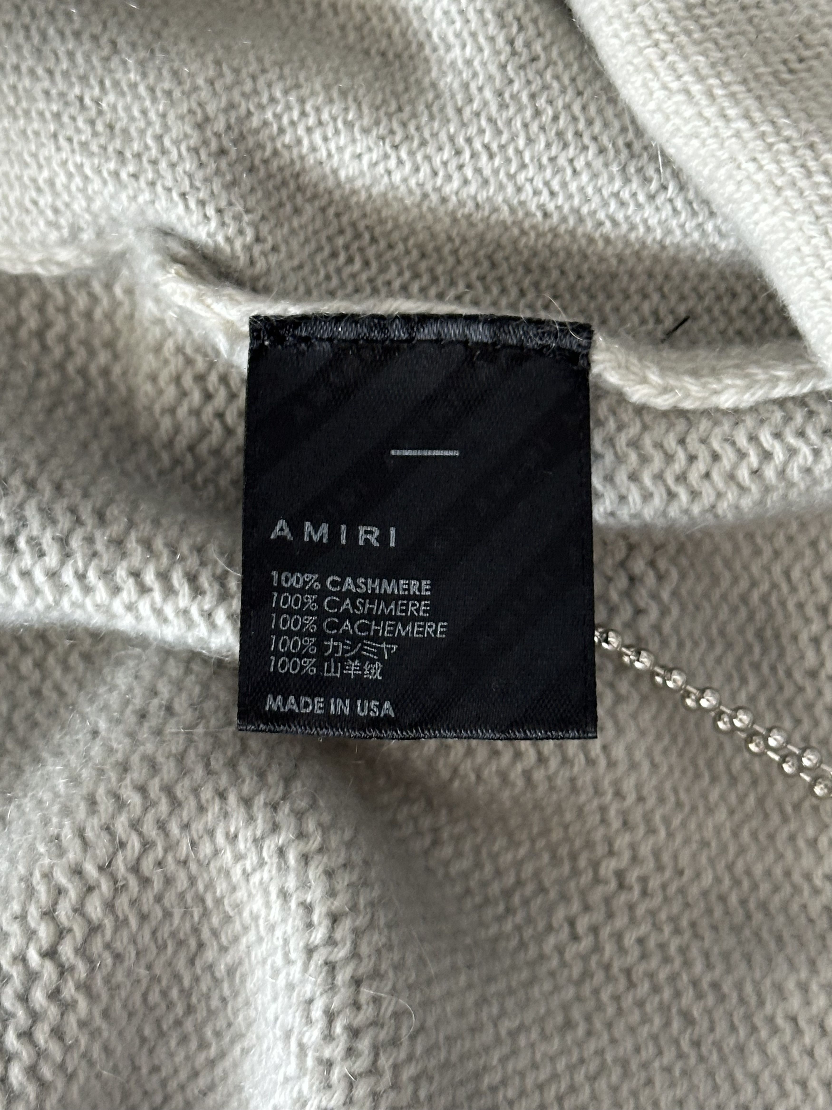 Amiri Amiri Grey & White Distressed 22 Logo Cashmere Shorts Size US 30 / EU 46 - 3 Thumbnail