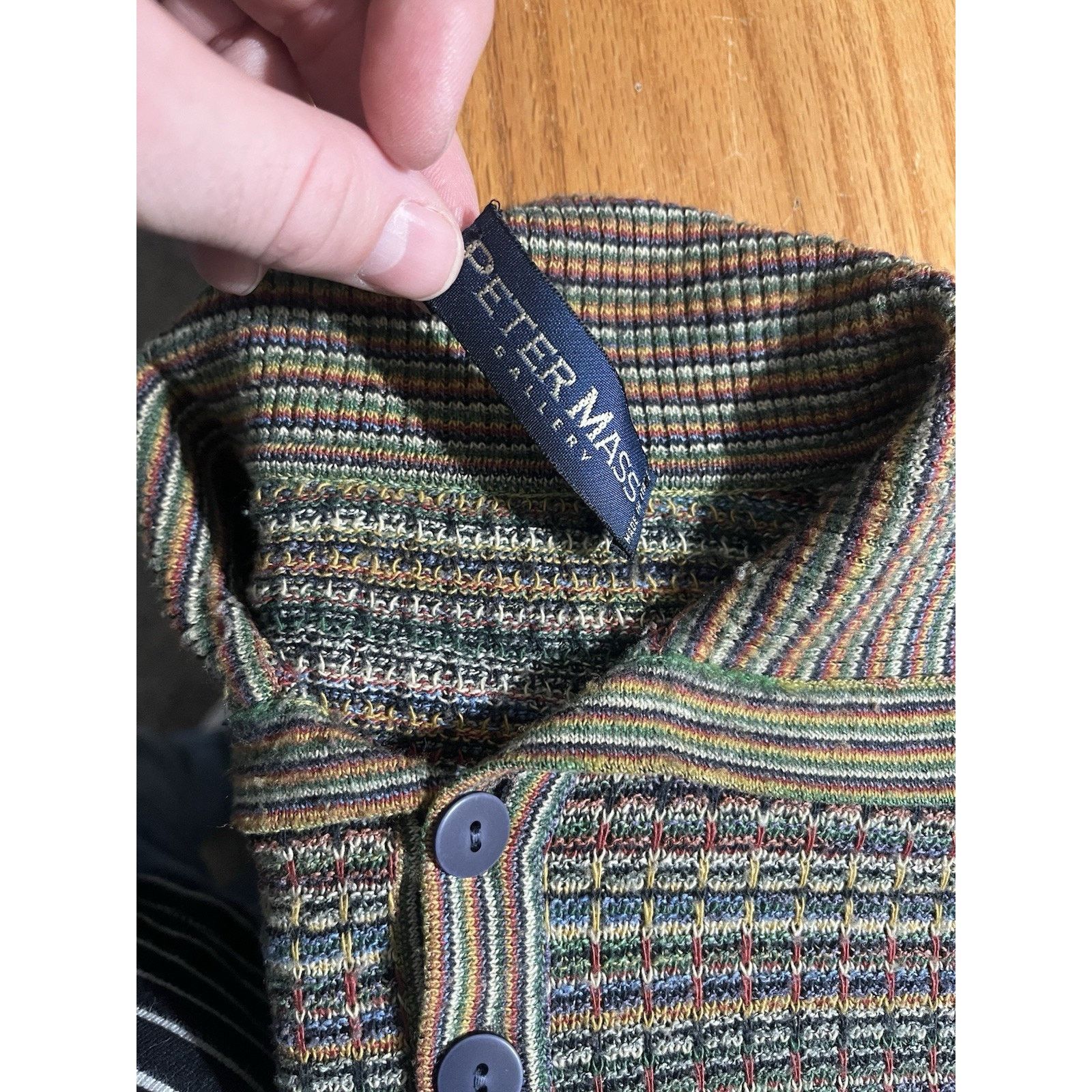 Other Peter Mass Gallery 3D Knit Sweater Sz M/L Button Up Vintage Size US M / EU 48-50 / 2 - 3 Thumbnail