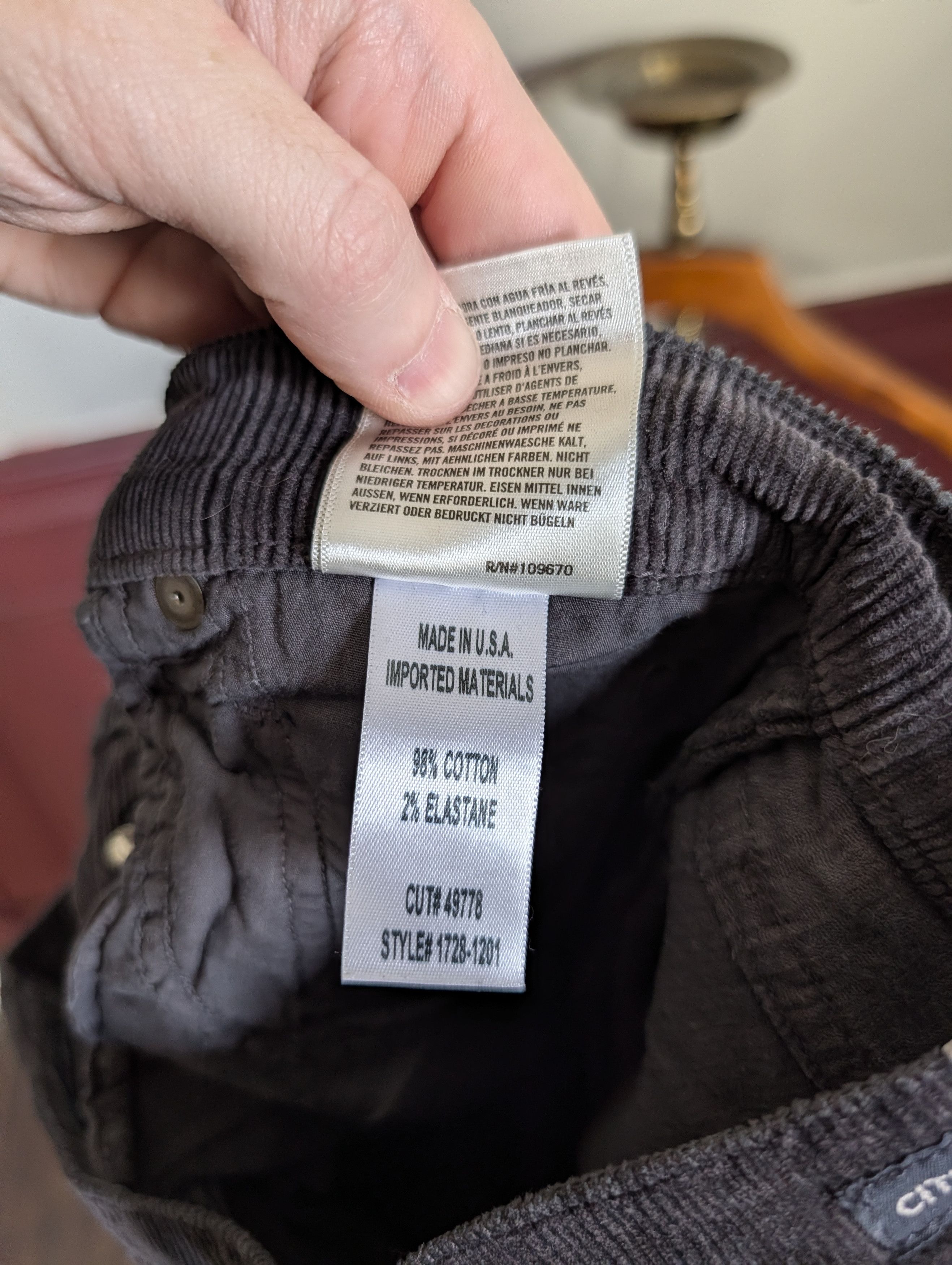Citizens Of Humanity Black striped corduroy made in USA pants 28 Size US 30 / EU 46 - 13 Thumbnail