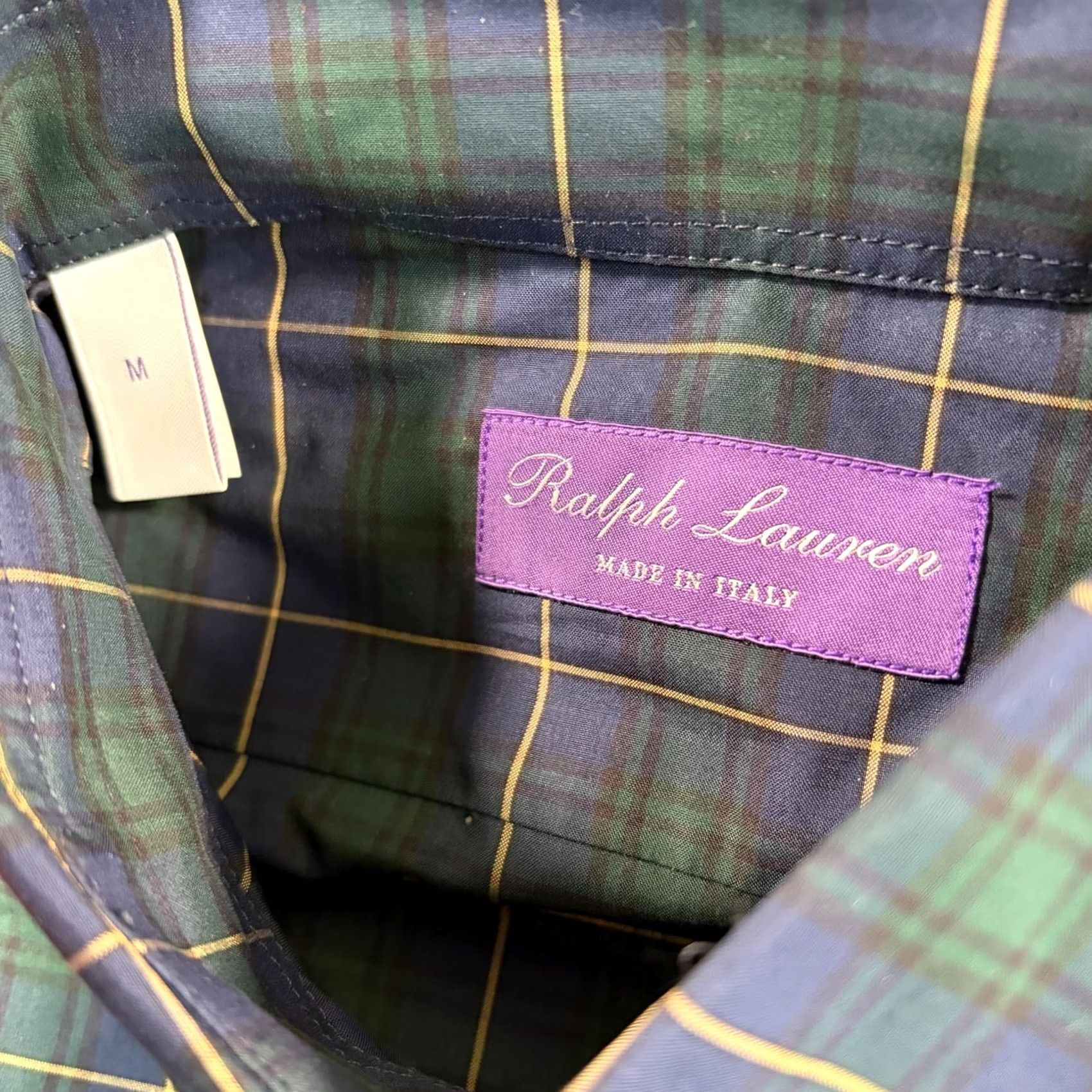 Ralph Lauren Purple Label Ralph Lauren Purple Label Poplin Shirt Blackwatch Navy Plaid Men M NWT Button-Up Collared Long Sleeve, Cotton, Regular Fit, Made in Italy, 495 MSRP Size US M / EU 48-50 / 2 - 2 Thumbnail