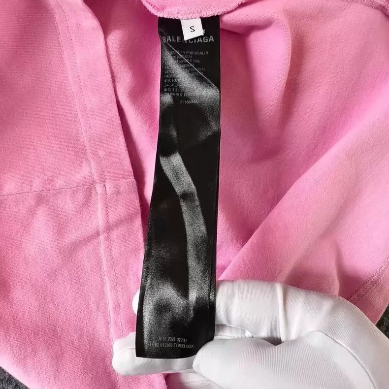 Balenciaga Balenciaga Pink front and back logo short sleeves Size US S / EU 44-46 / 1 - 4 Thumbnail