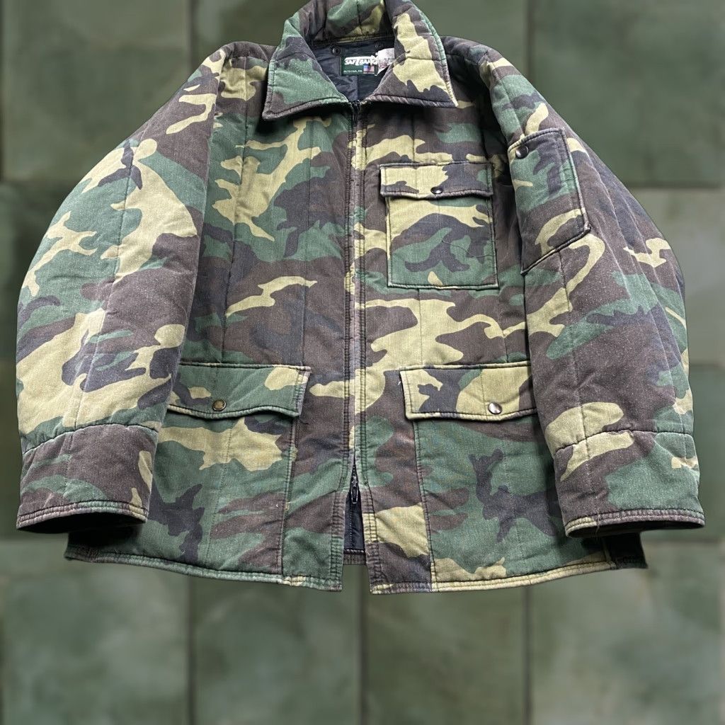 SafTbak VINTAGE SafTbak Jacket Camouflage 3-in-1 Insulated Lined Zip 80s Army Outdoor Hunting Coat Mens L Brown Size US L / EU 52-54 / 3 - 1 Thumbnail