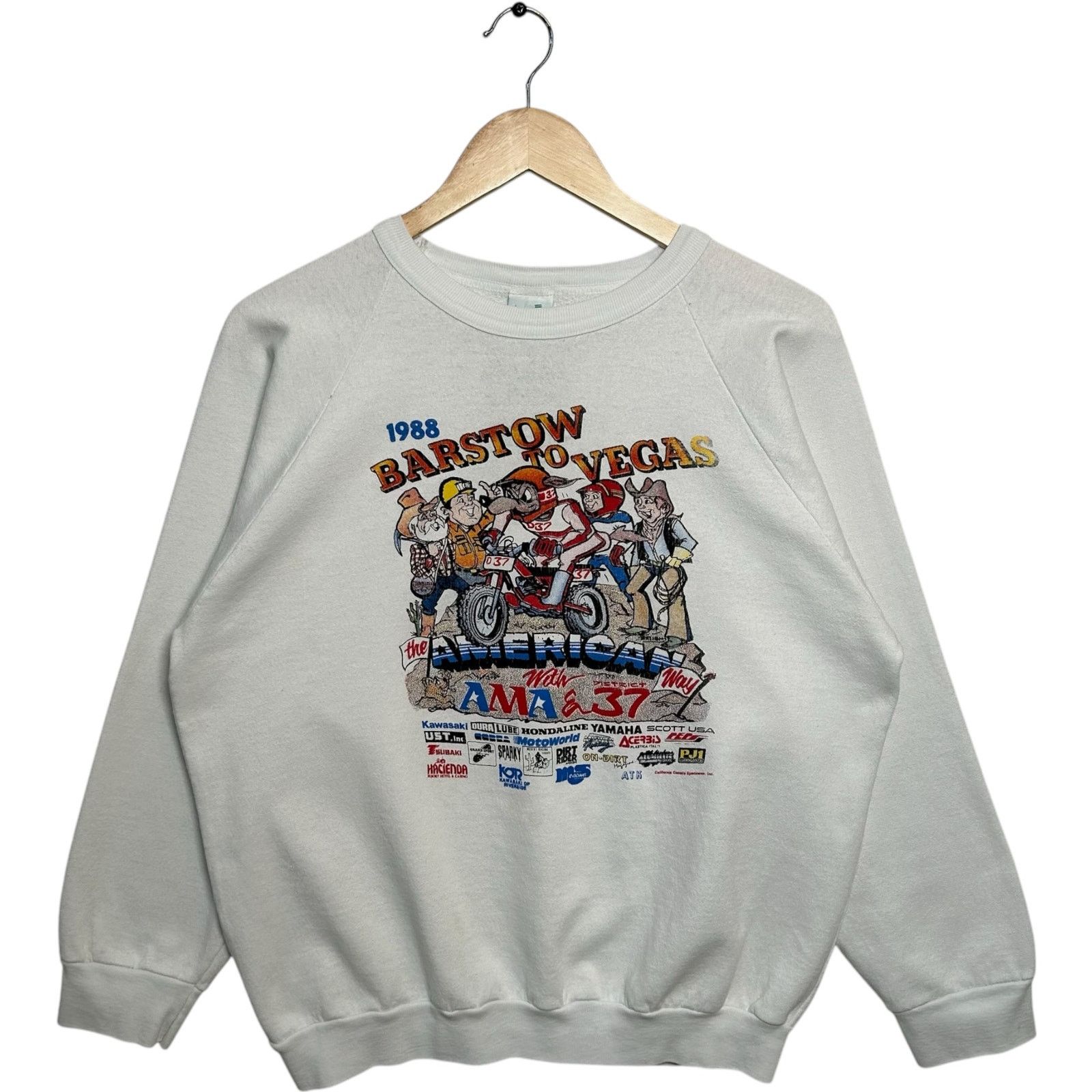 Vintage Vintage Barstow to Vegas AMA 37 Motorcycle Race Crewneck L Size US L / EU 52-54 / 3 - 1 Thumbnail