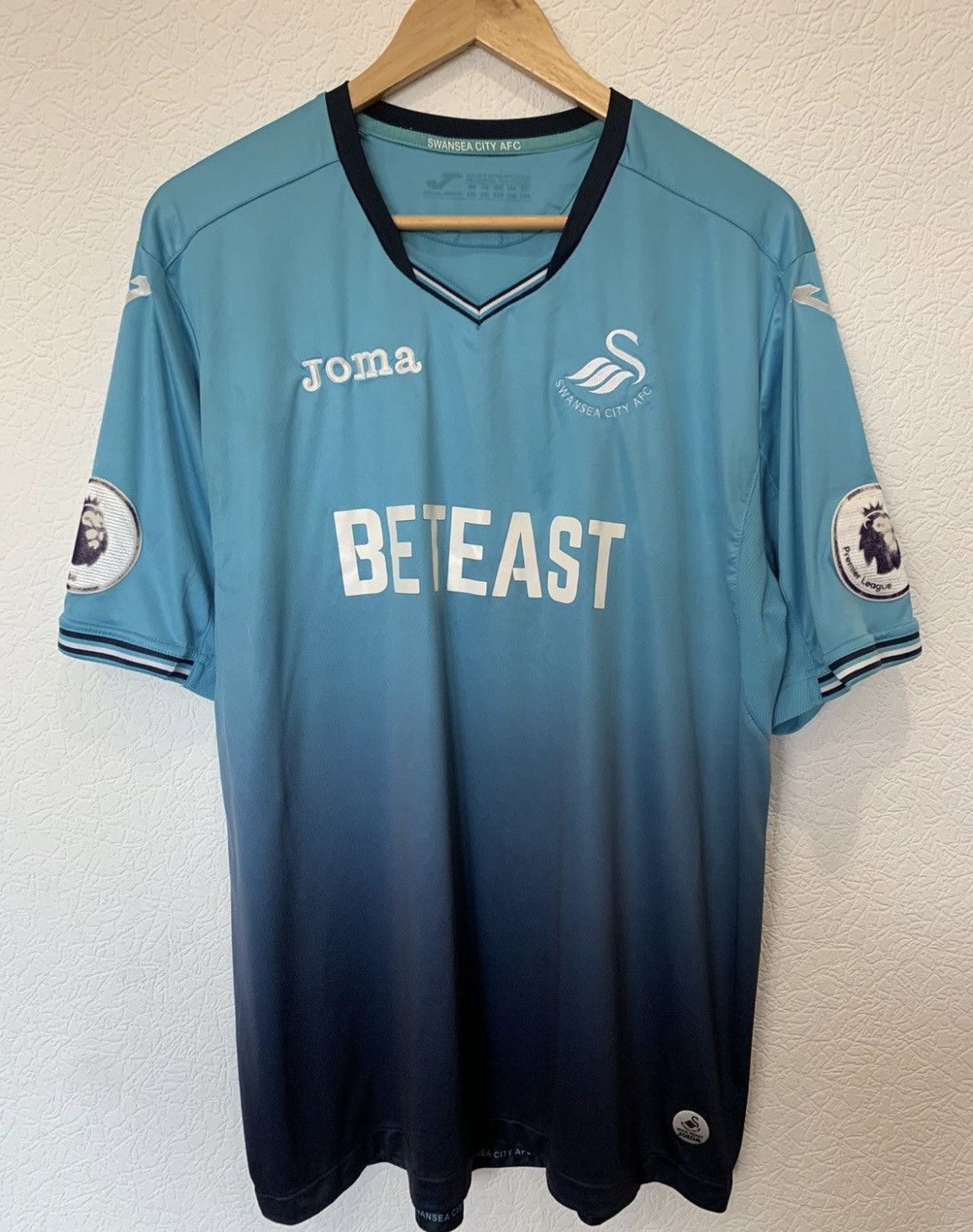 Joma SWANSEA CITY JOMA 2016/2017 HOME KIT SOCCER JERSEY FOOTBALL Size US XXL / EU 58 / 5 - 1 Thumbnail