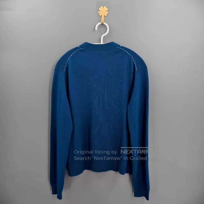 Hermes Hermes Blue Pig nose button cashmere cardigan Size XS / US 0-2 / IT 36-38 - 2 Thumbnail