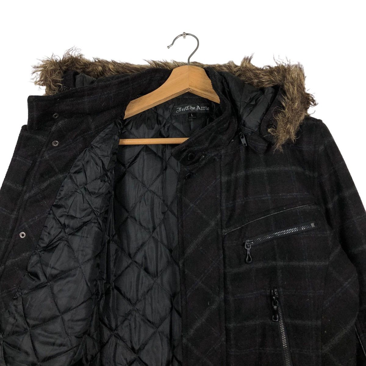 In The Attic 🔥Punk Jacket Mink Fur Hoodie In The Attic Tartan Design Size US L / EU 52-54 / 3 - 10 Thumbnail