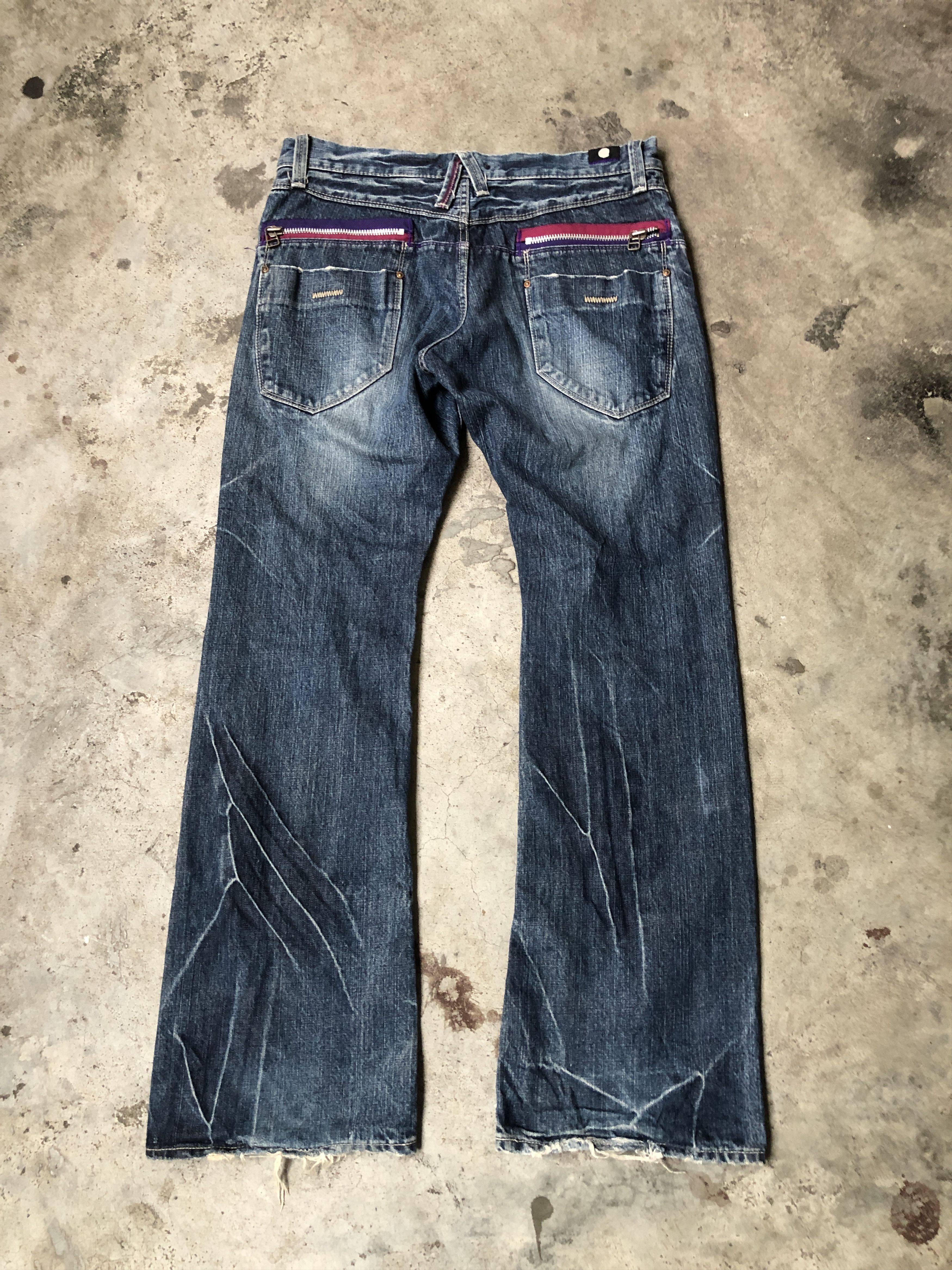 Japanese Brand Blue Way Japan Bootcut Flare Denim Jeans Size US 34 / EU 50 - 6 Thumbnail