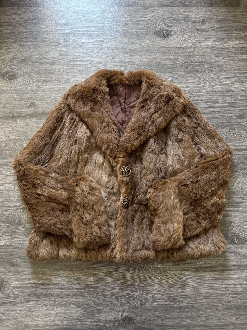 Vintage Vintage Real Fur Rabbit Brown Coat Jacket Size M / US 6-8 / IT 42-44 - 5 Thumbnail