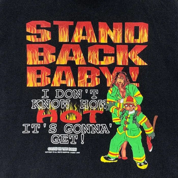 Vintage Vintage BIG JOHNSON FIREFIGHTER Hot Cartoon Tee Shirt Size US L / EU 52-54 / 3 - 4 Thumbnail