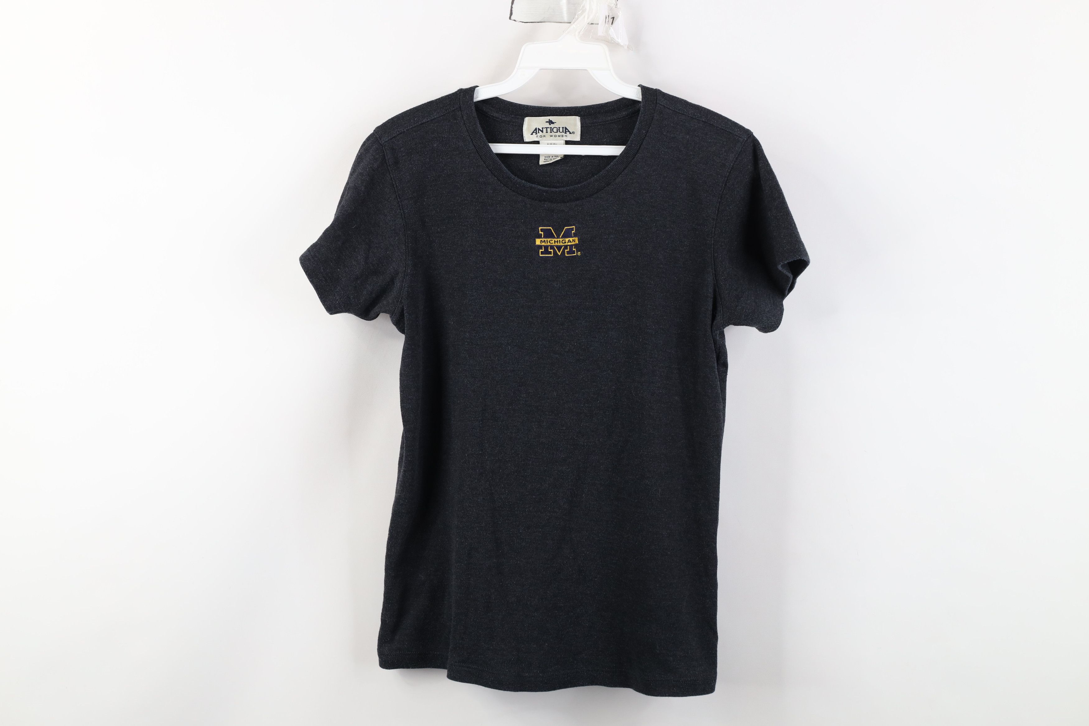 Vintage Vintage 90s Center Logo University of Michigan T-Shirt Gray Size S / US 4 / IT 40 - 1 Thumbnail