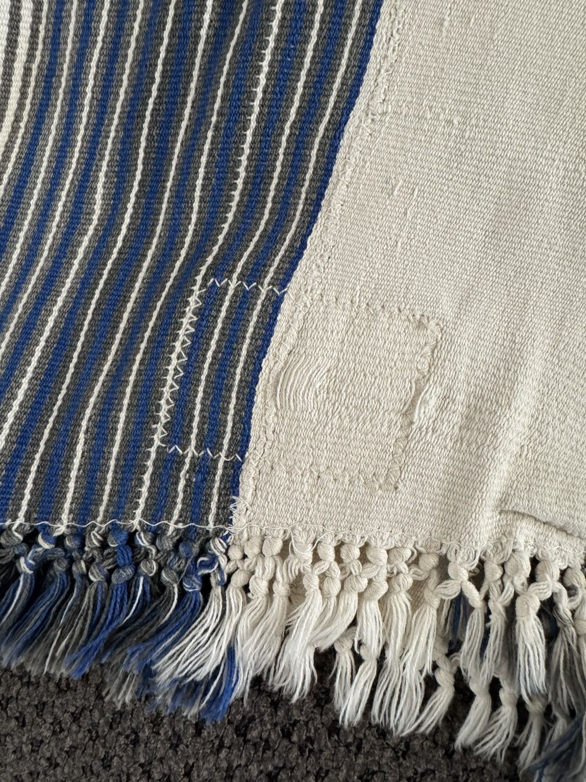 Bode BODE Early Collection 01423 Stripe Shirt Cotton Fringe L/XL Size US L / EU 52-54 / 3 - 7 Thumbnail