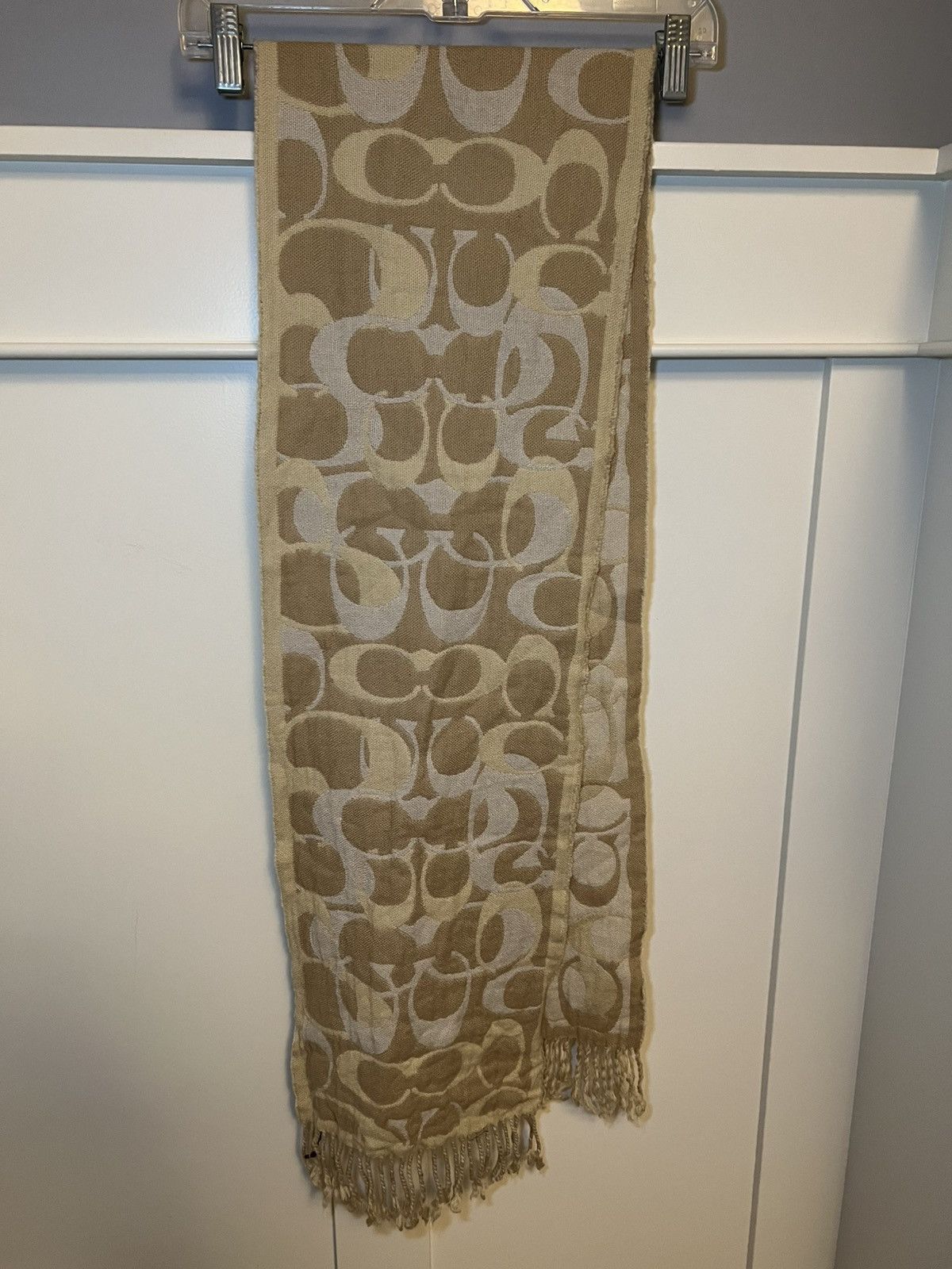 Coach Vintage Coach reversible monogram wool scarf Size ONE SIZE - 2 Thumbnail