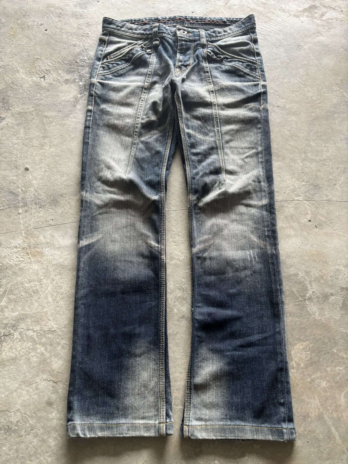 If Six Was Nine FLARE nicole club for men washed japanese jeans punk style Size US 30 / EU 46 - 21 Thumbnail