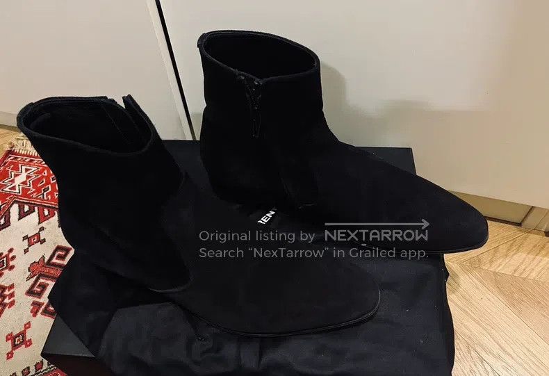 Saint Laurent Paris Saint Laurent Paris Black Suede Zipper Boots Chelsea Boots Size US 9 / EU 42 - 5 Thumbnail