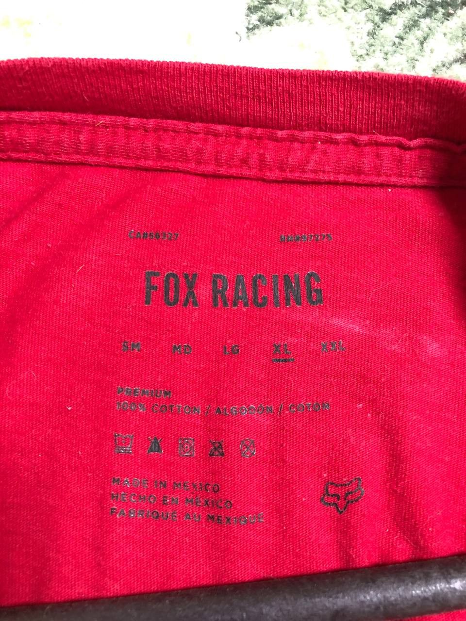 Fox Racing Fox T-Shirt Red Mens Regular Fit Crew Neck Logo Graphic Size US XL / EU 56 / 4 - 8 Thumbnail