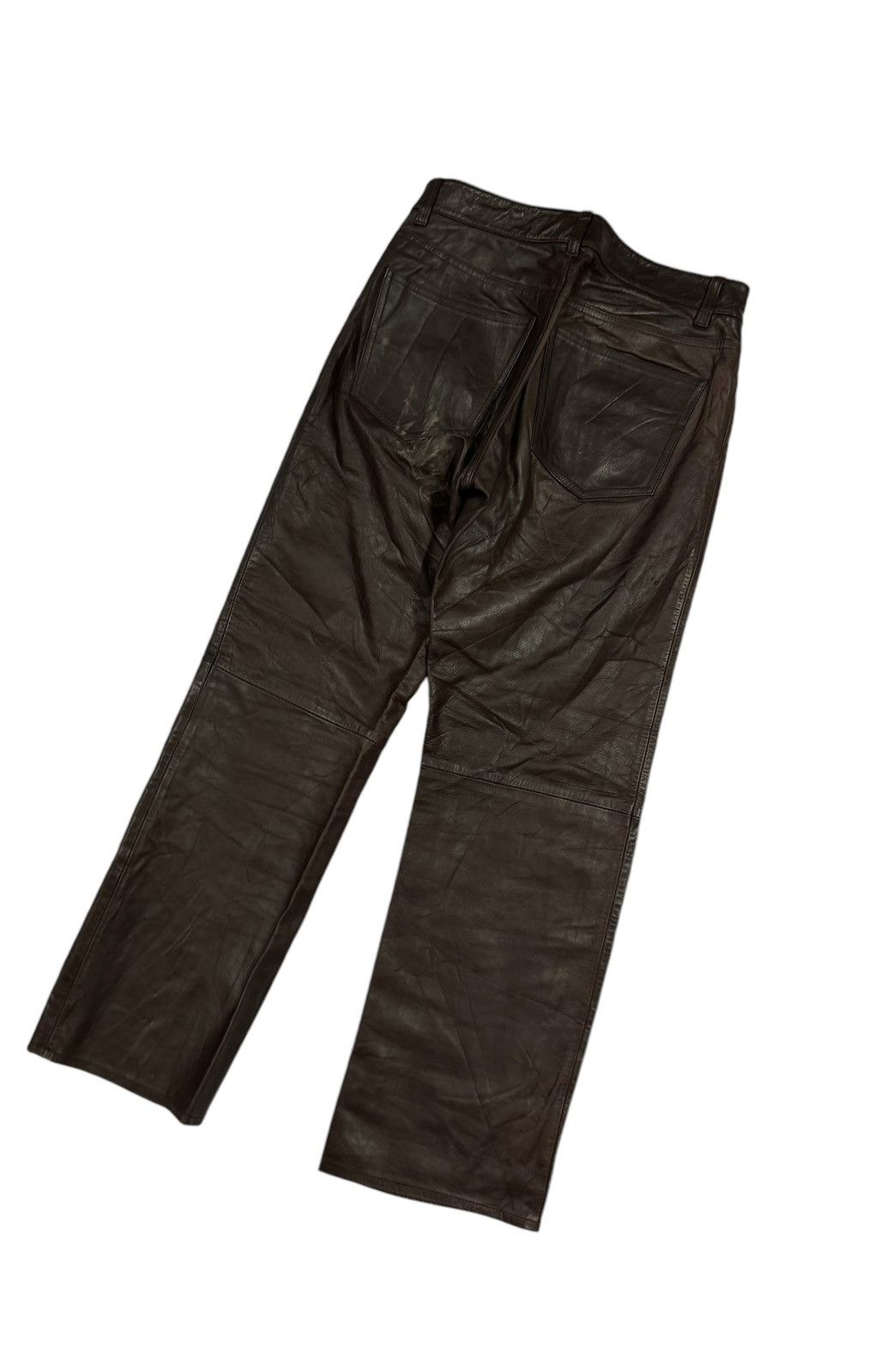 Gap × Vintage Vtg🔥Y2k 2000 Gap Bikers Boot Fit Leather Pants Size US 28 / EU 44 - 10 Thumbnail