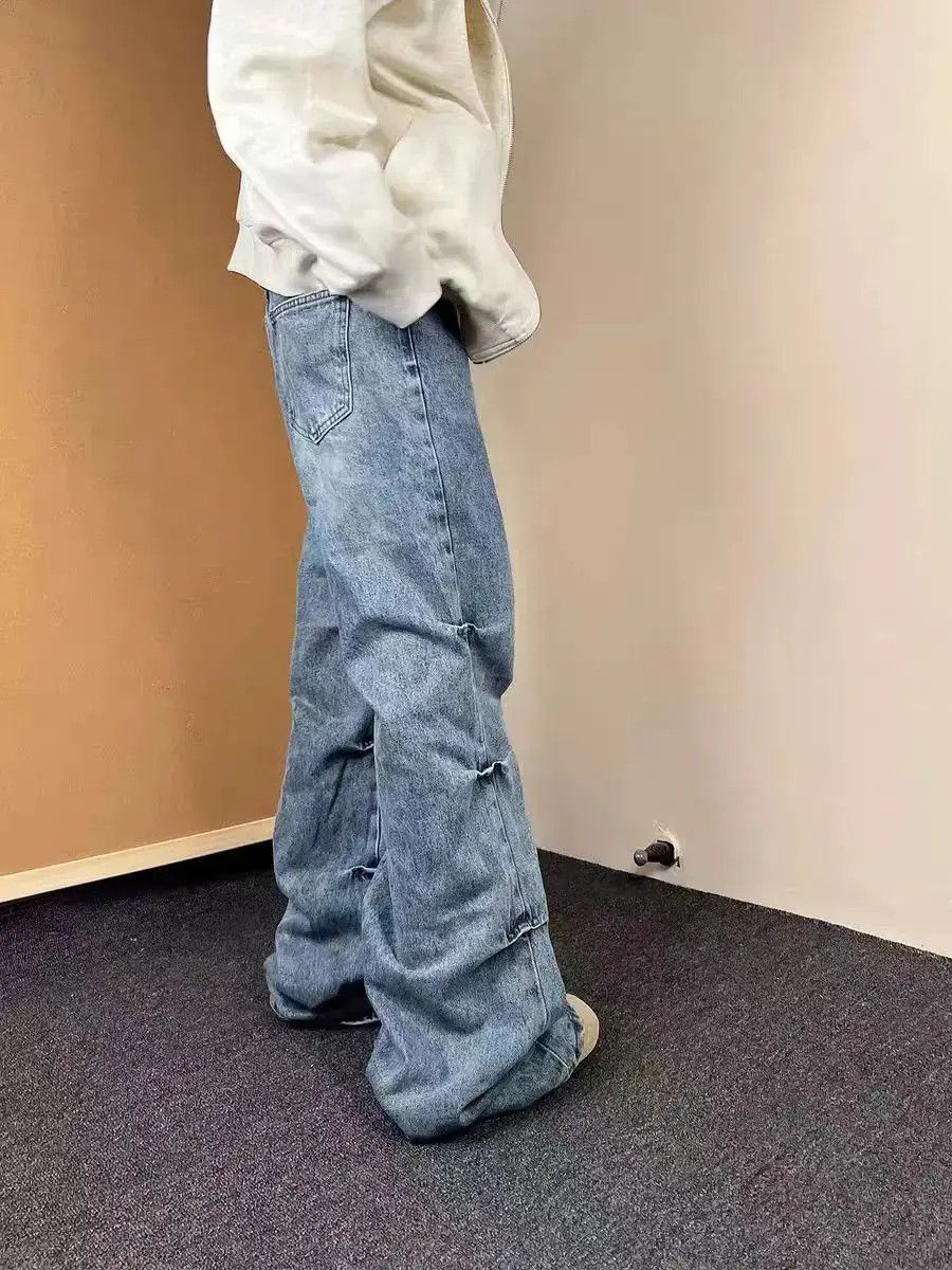 Japanese Brand Vintage Y2K frayed baggy micro flare jeans Size US 32 / EU 48 - 5 Thumbnail
